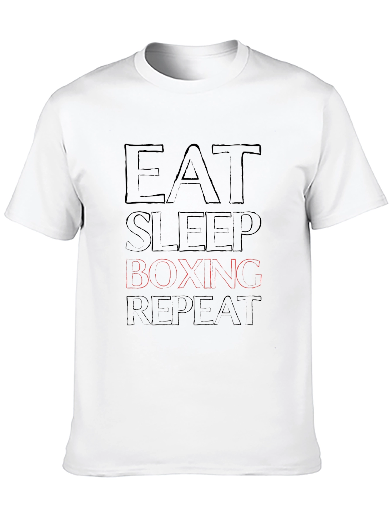 Camiseta Negra Eat Sleep Boxing Repeat