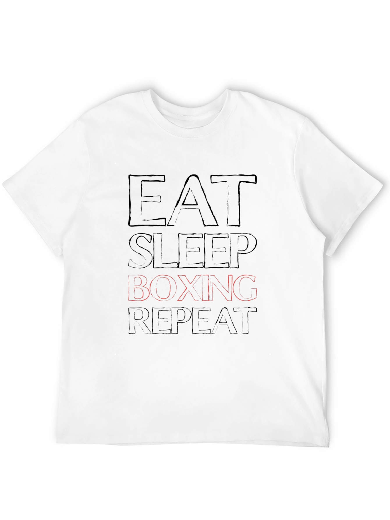 Camiseta Negra Eat Sleep Boxing Repeat