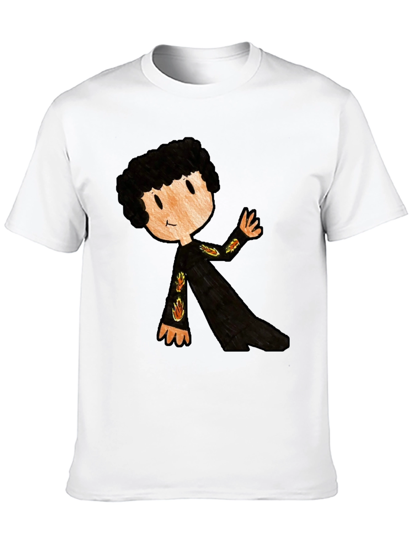 Camiseta Negra con Dibujo Infantil