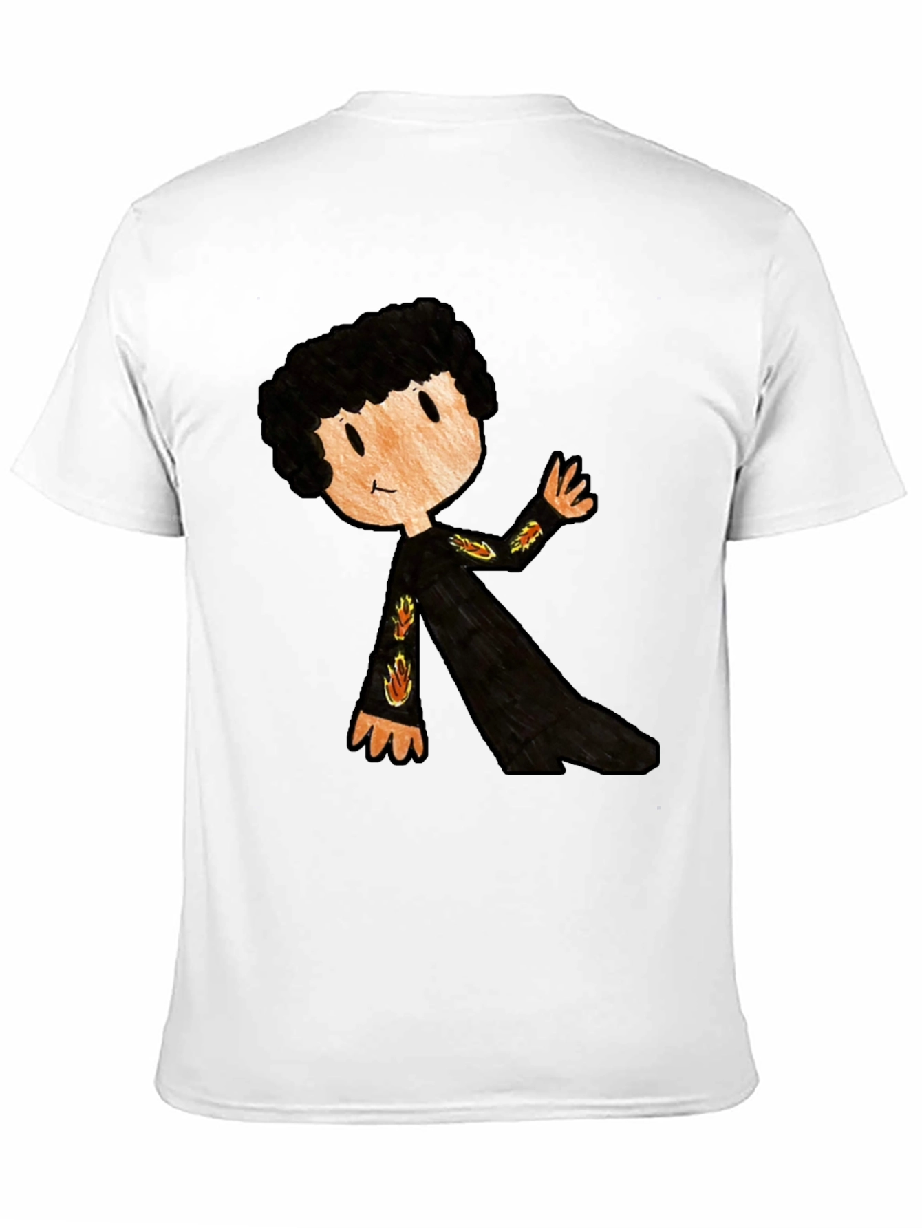 Camiseta Negra con Dibujo Infantil