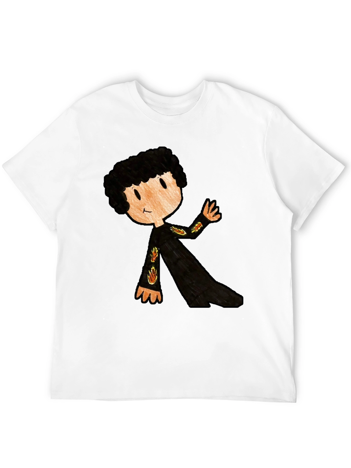 Camiseta Negra con Dibujo Infantil