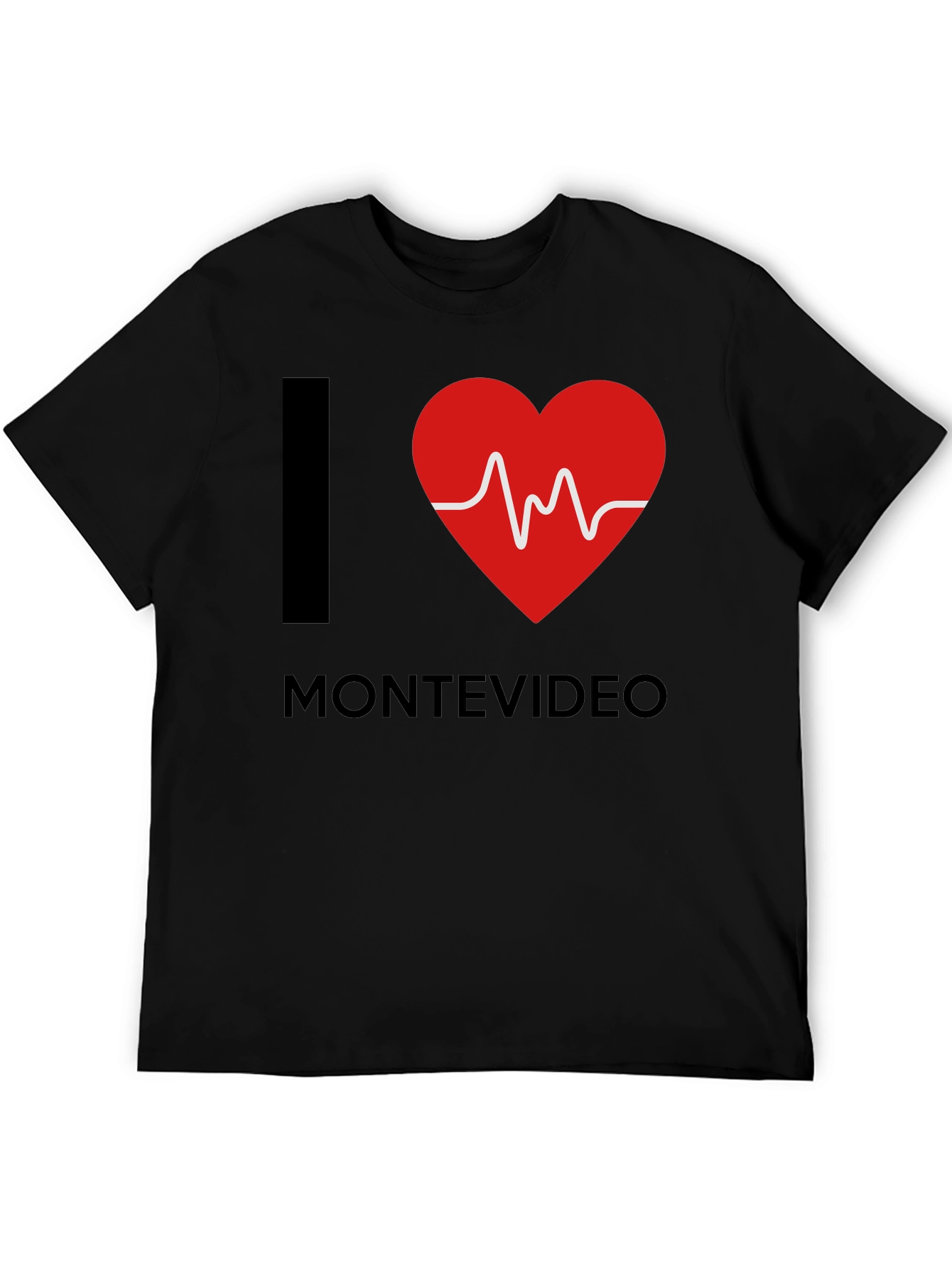 Camiseta I ❤️ Montevideo Negra