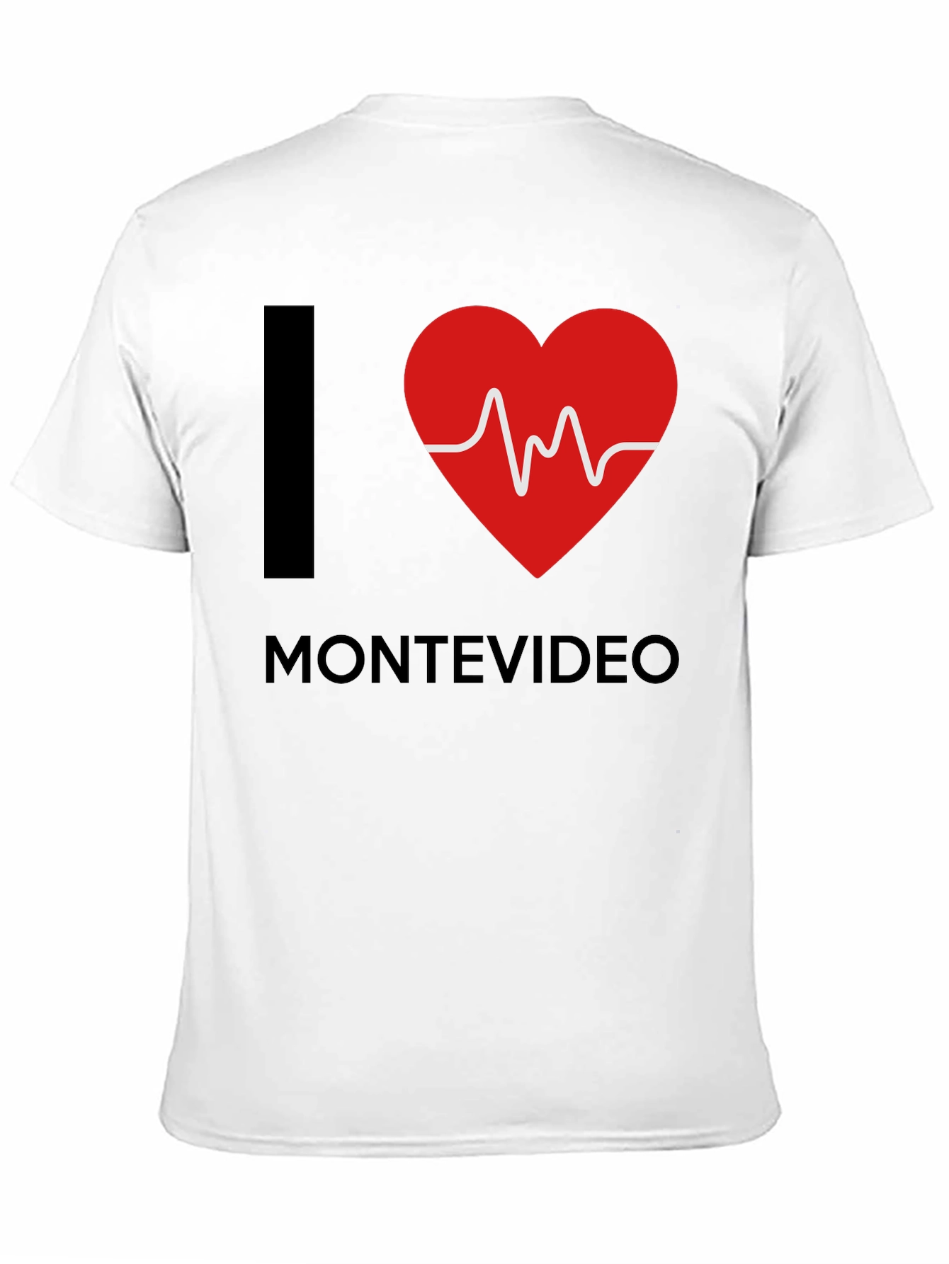 Camiseta I ❤️ Montevideo Negra