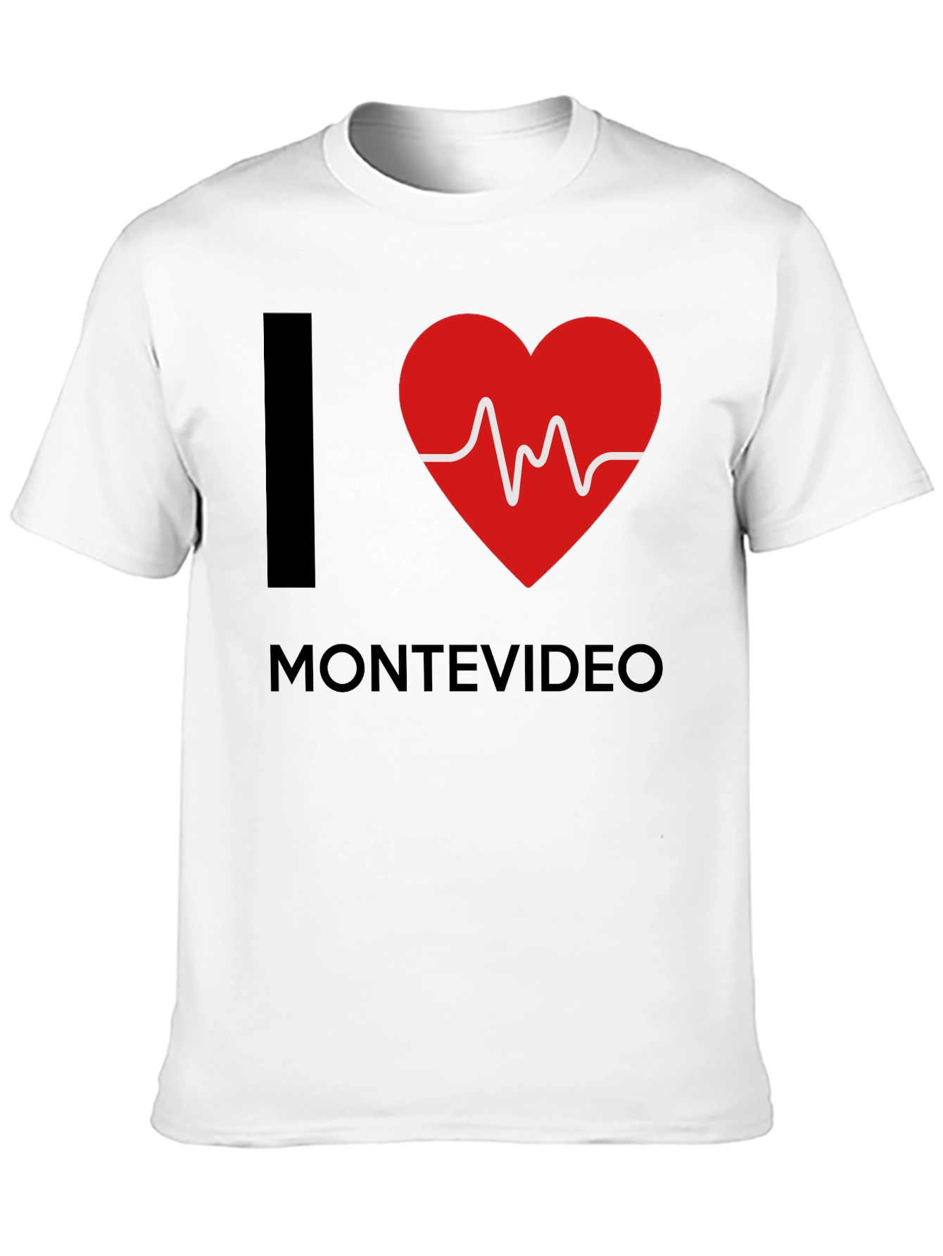 Camiseta I ❤️ Montevideo Negra