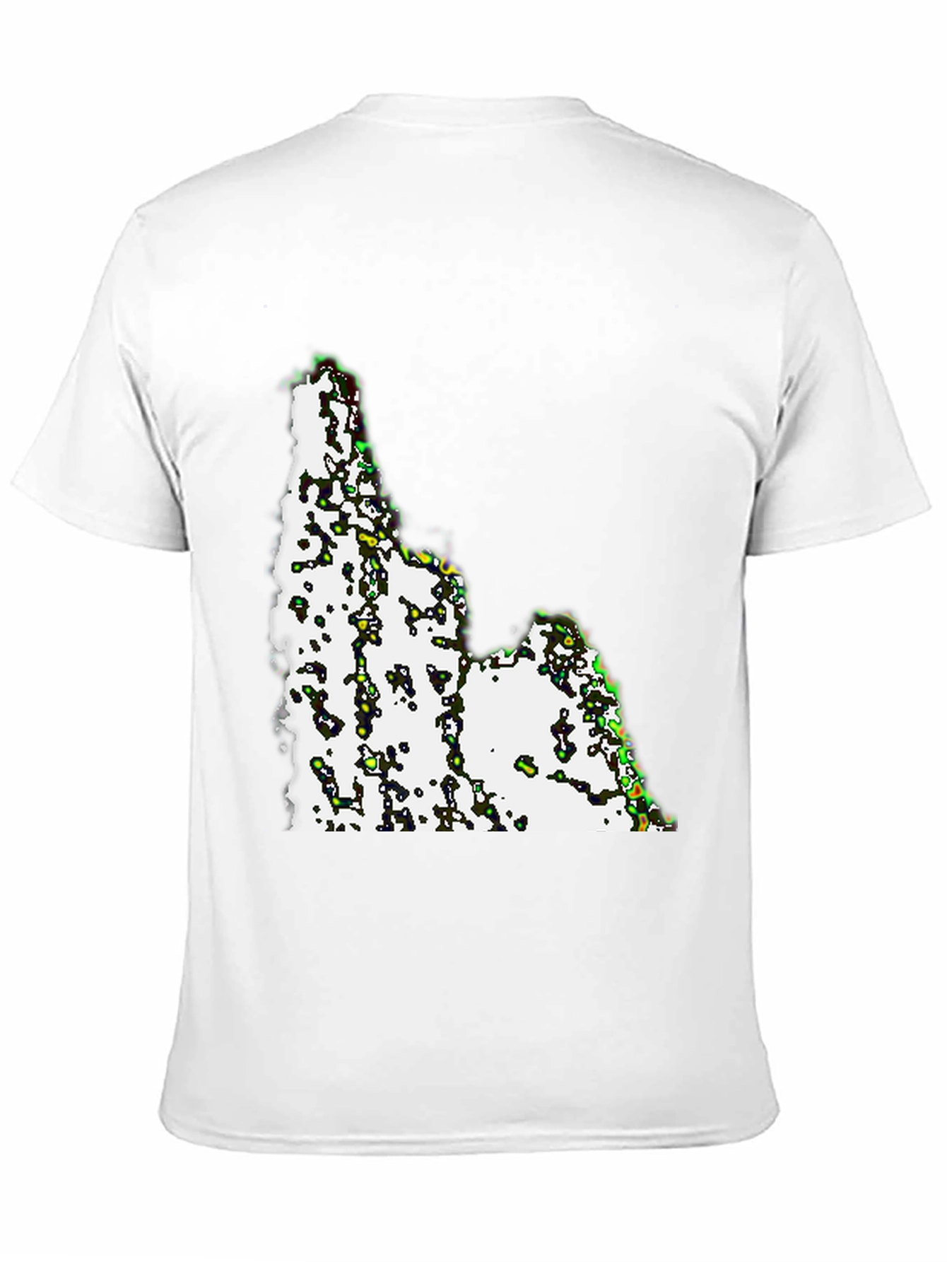 Camiseta Negra con Diseño Abstracto Idaho