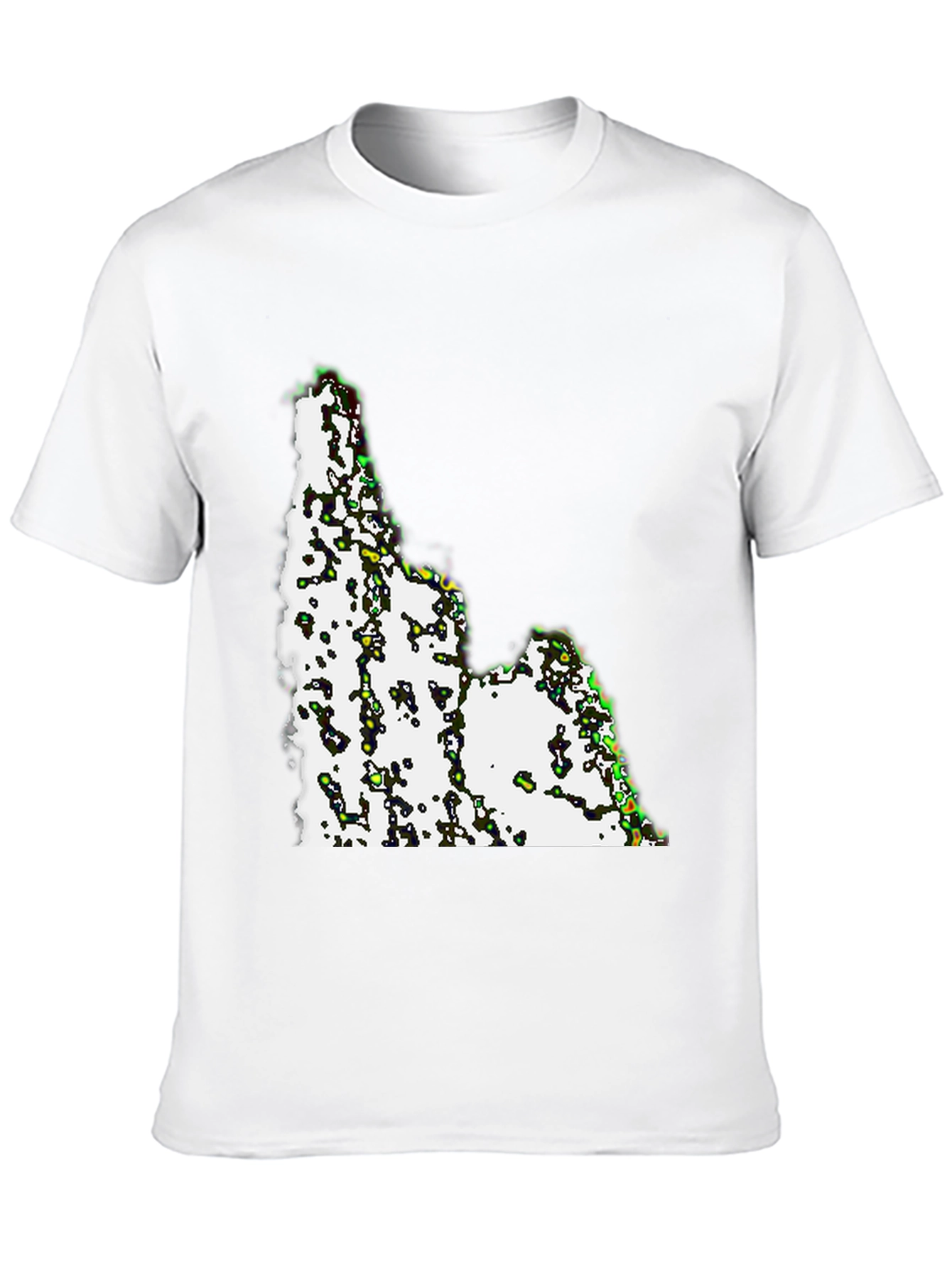 Camiseta Negra con Diseño Abstracto Idaho