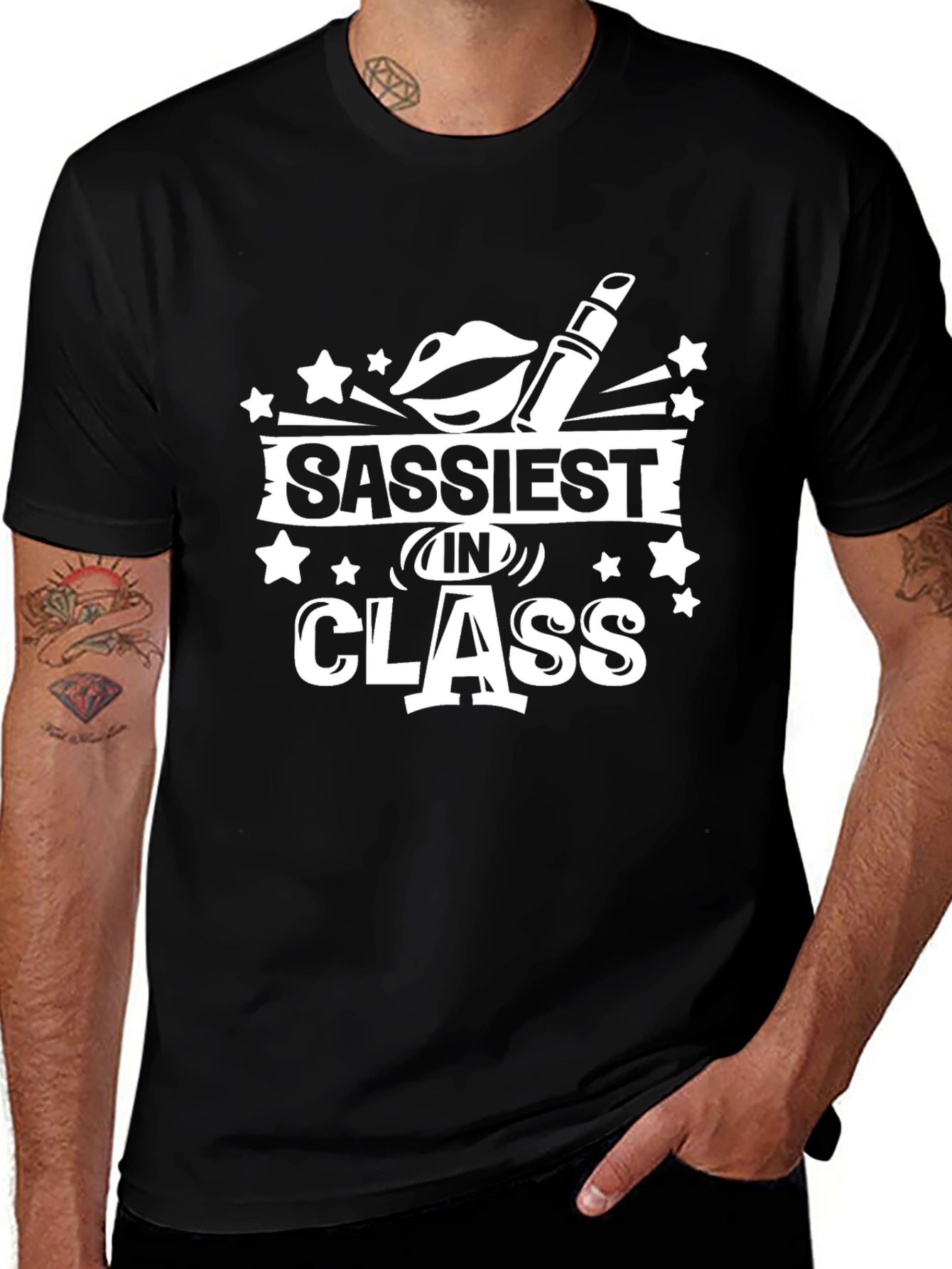 Camiseta Negra: Sassy Class