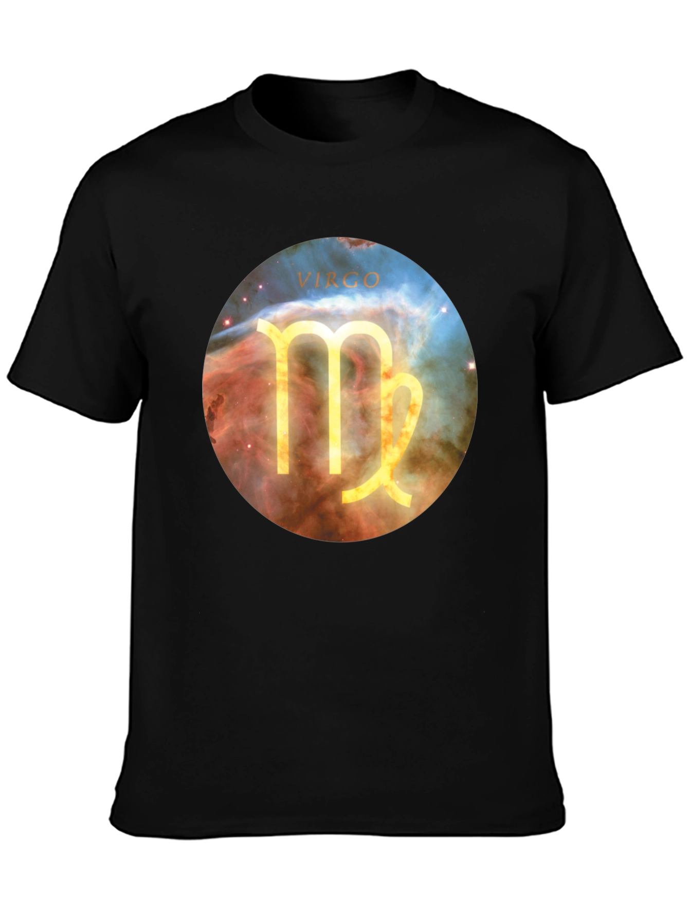 Camiseta Negra Virgo Zodiaco Universo