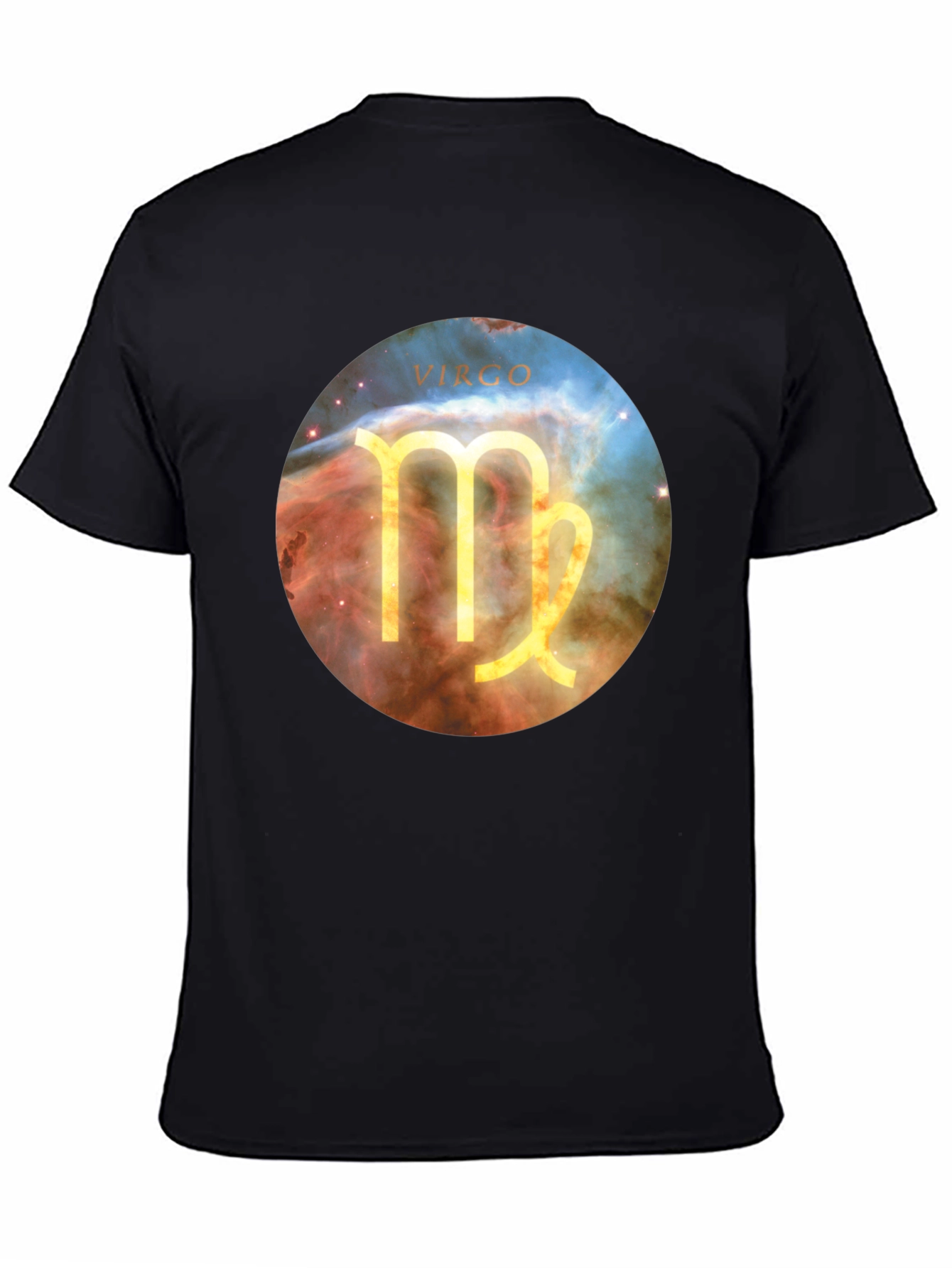 Camiseta Negra Virgo Zodiaco Universo