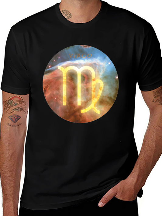 Camiseta Negra Virgo Zodiaco Universo