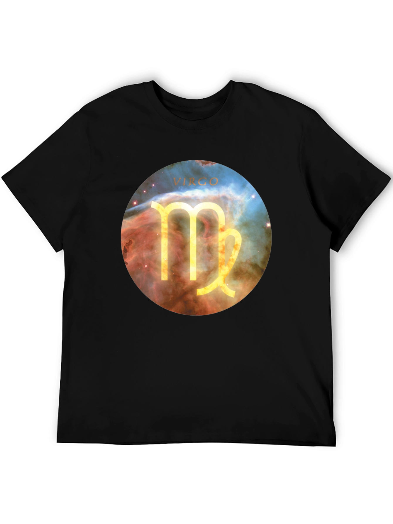 Camiseta Negra Virgo Zodiaco Universo