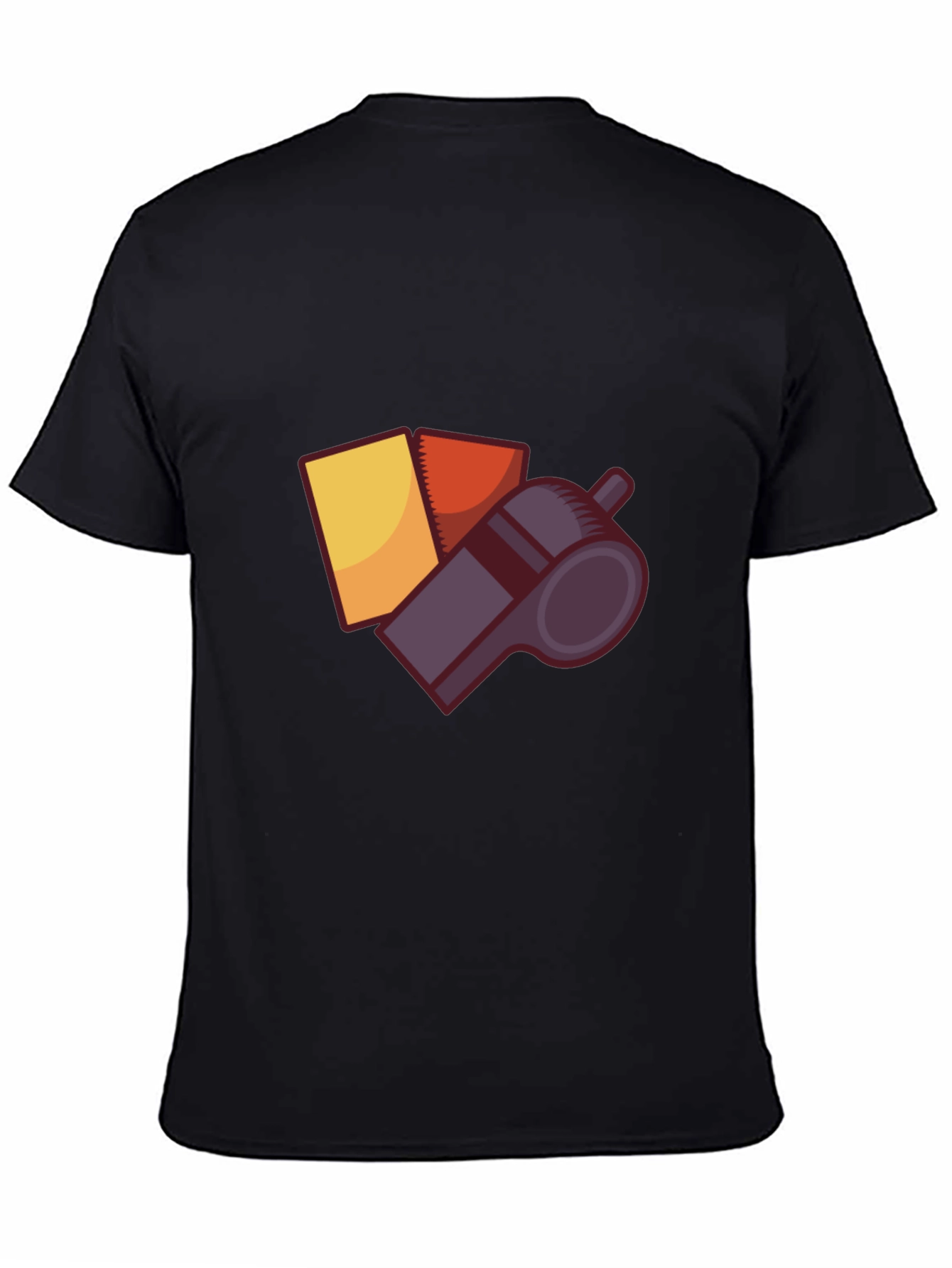 Camiseta Negra Árbitro Fútbol: Tarjetas y Silbato