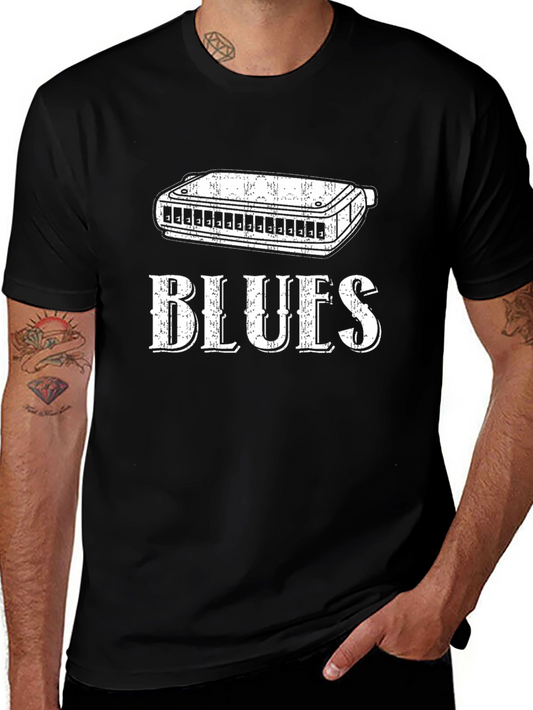 Camiseta Blues Armónica - Estilo Vintage