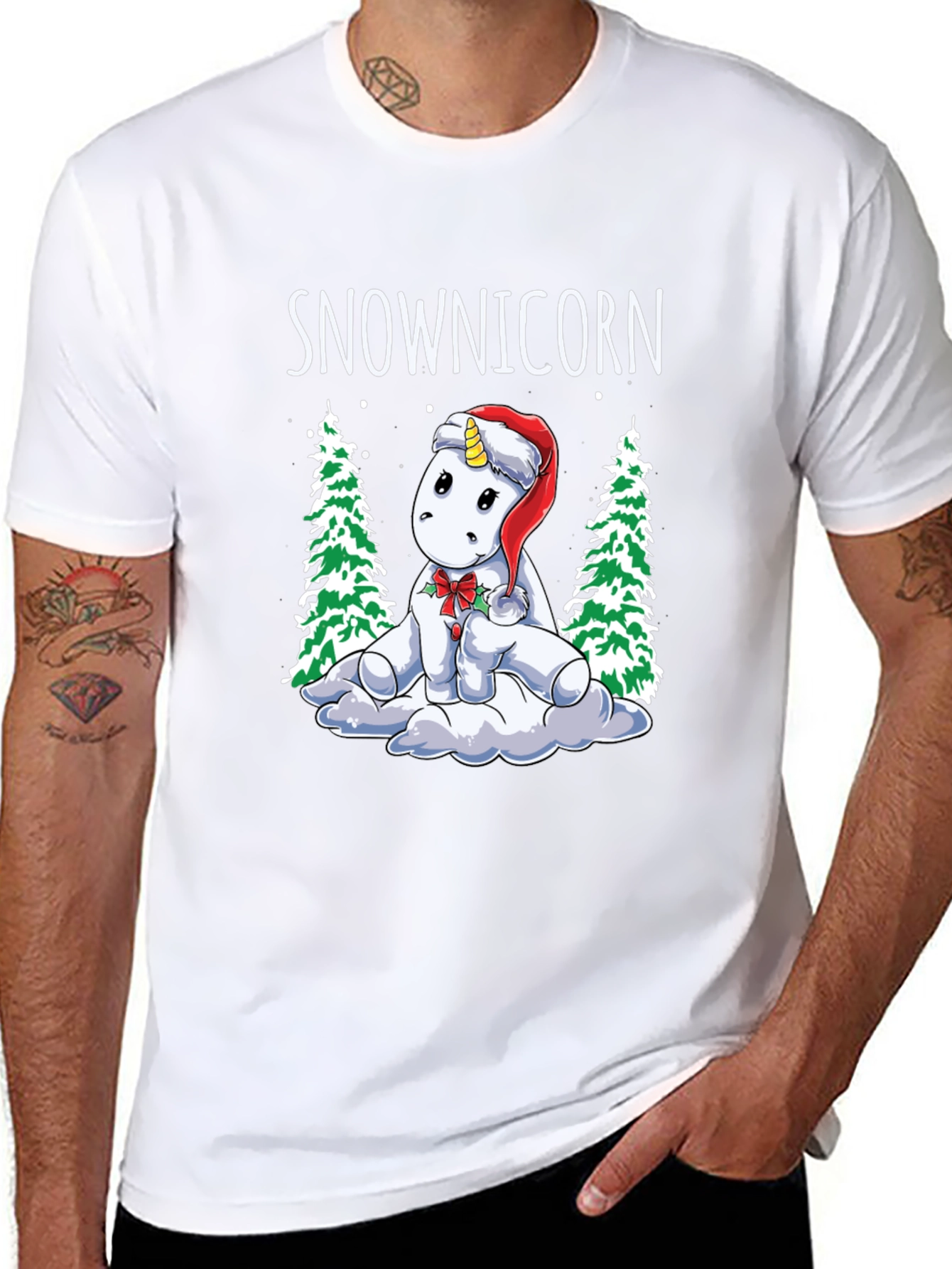 Camiseta Navideña Snowicorn