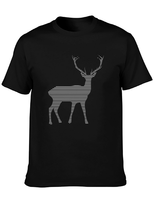 Camiseta Hombre Ciervo Diseño Moderno