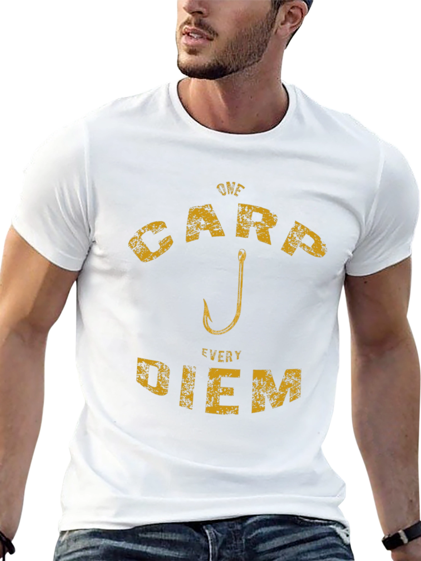 Camiseta Negra: CARP DIEM para Amantes de la Pesca