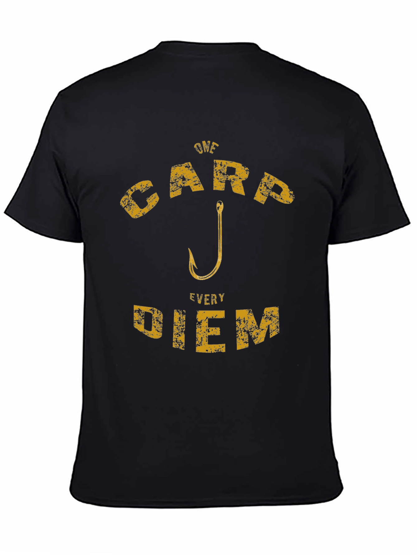 Camiseta Negra: CARP DIEM para Amantes de la Pesca