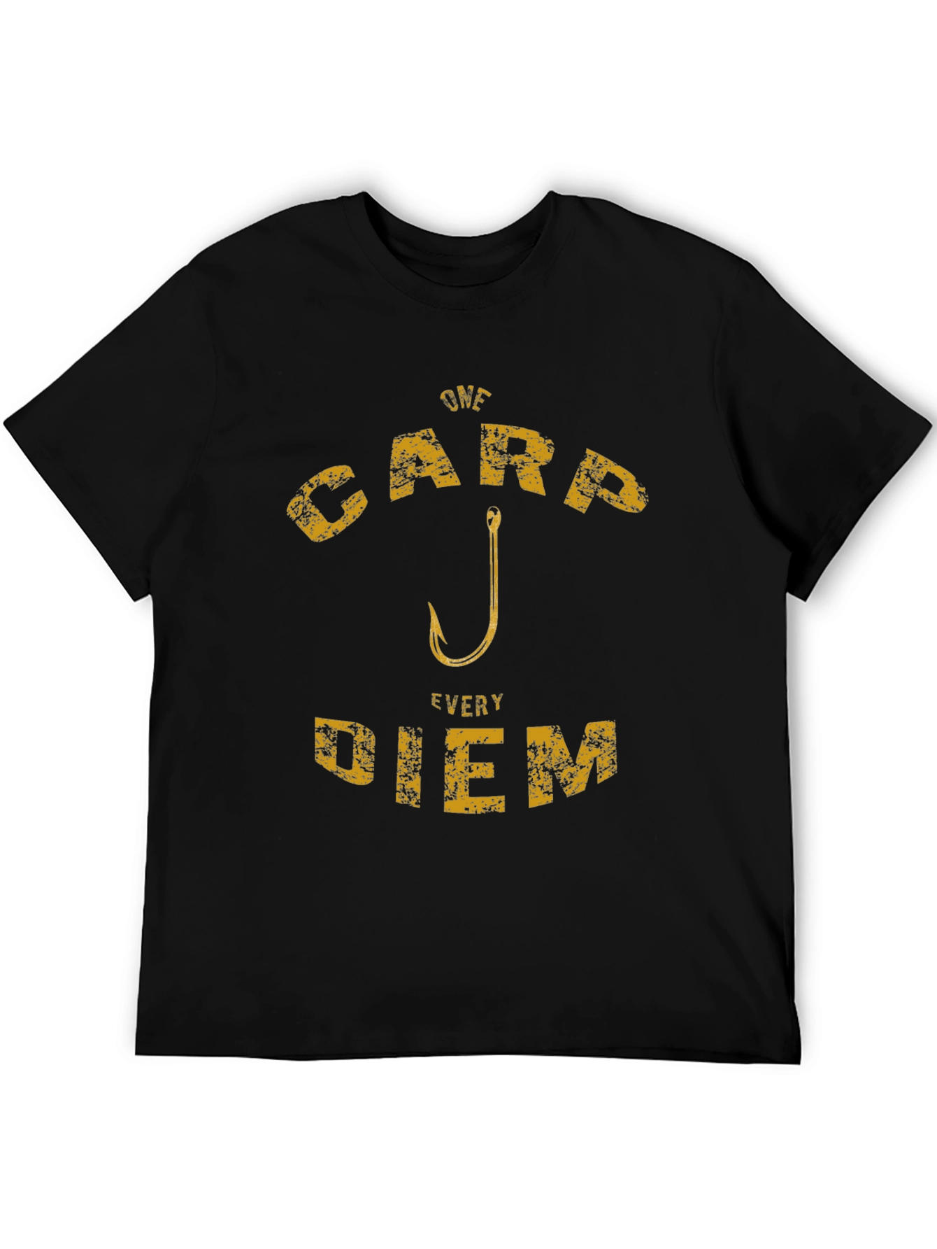 Camiseta Negra: CARP DIEM para Amantes de la Pesca