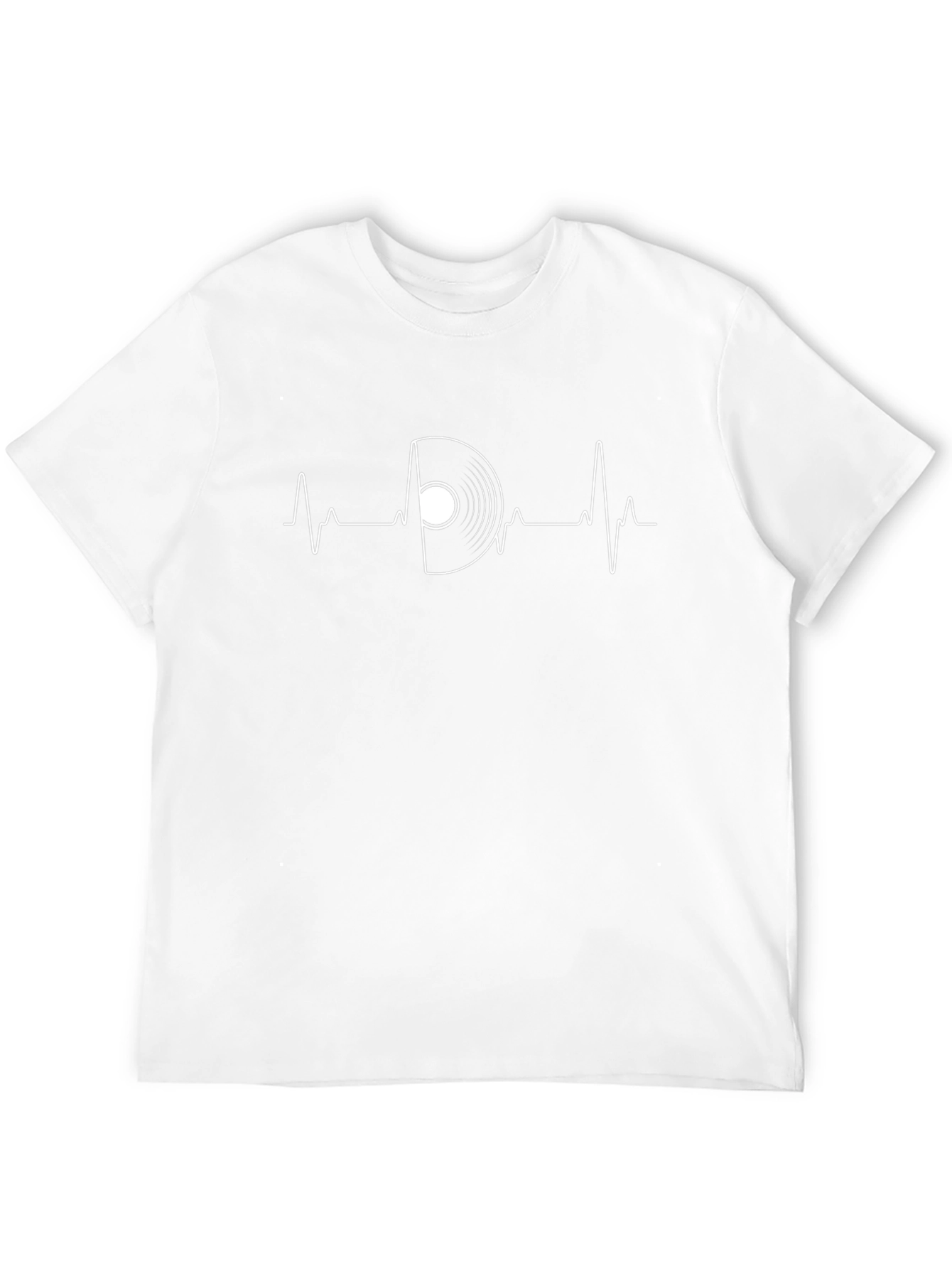 Camiseta Negra Ritmo Vinilo para Amantes de la Música
