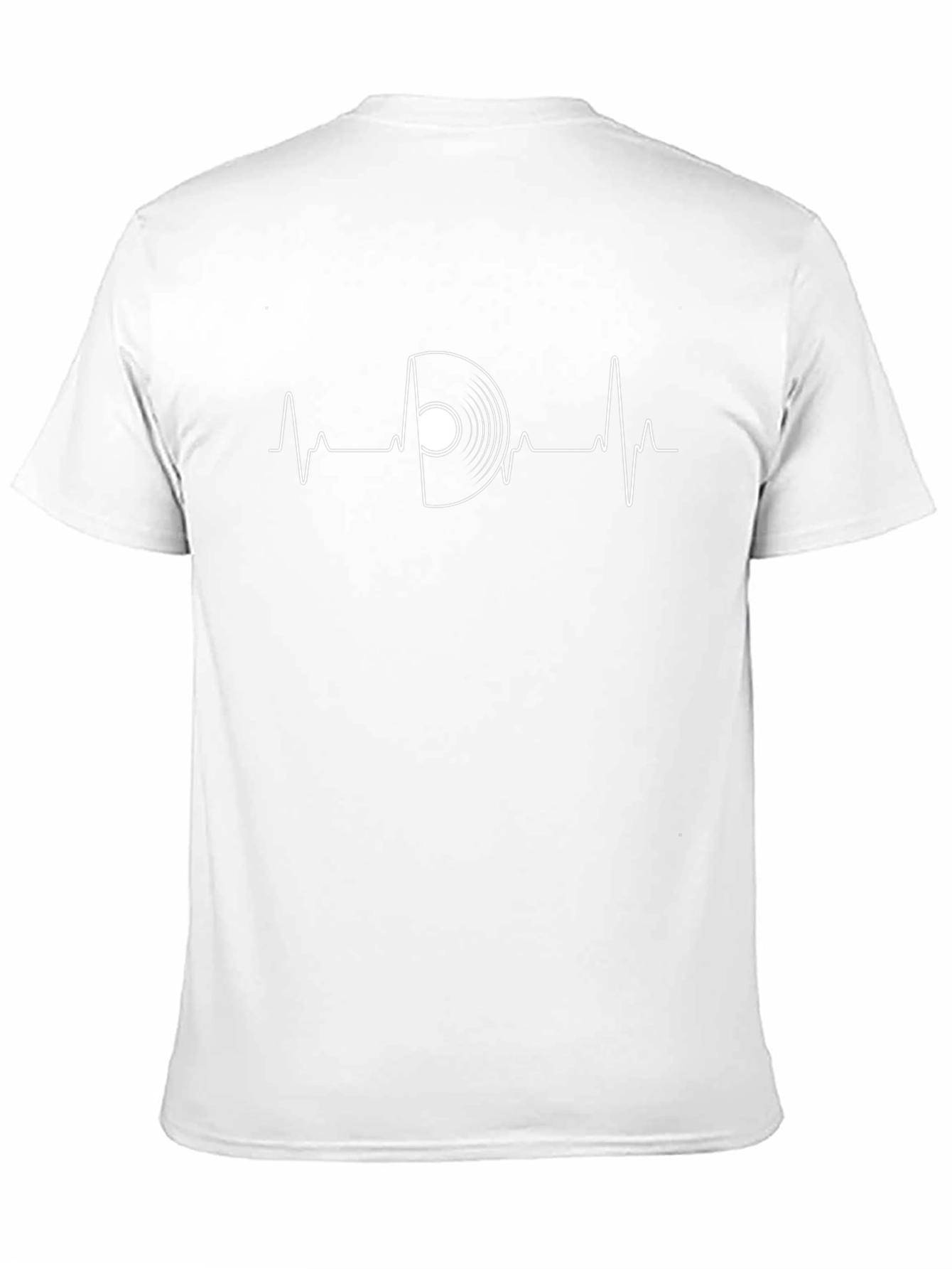 Camiseta Negra Ritmo Vinilo para Amantes de la Música