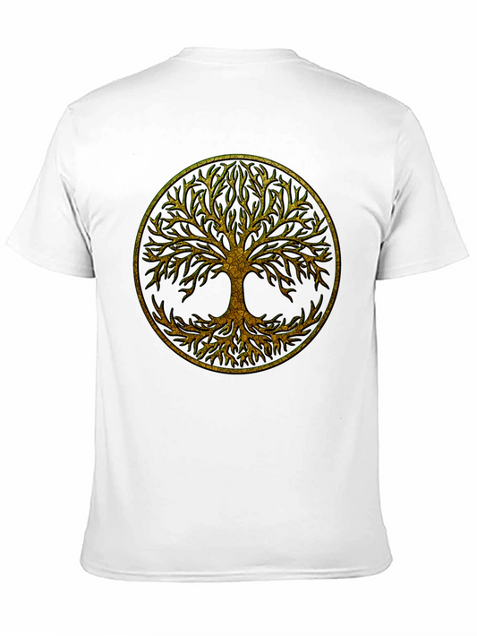 Camiseta Negra con Árbol de la Vida Dorado