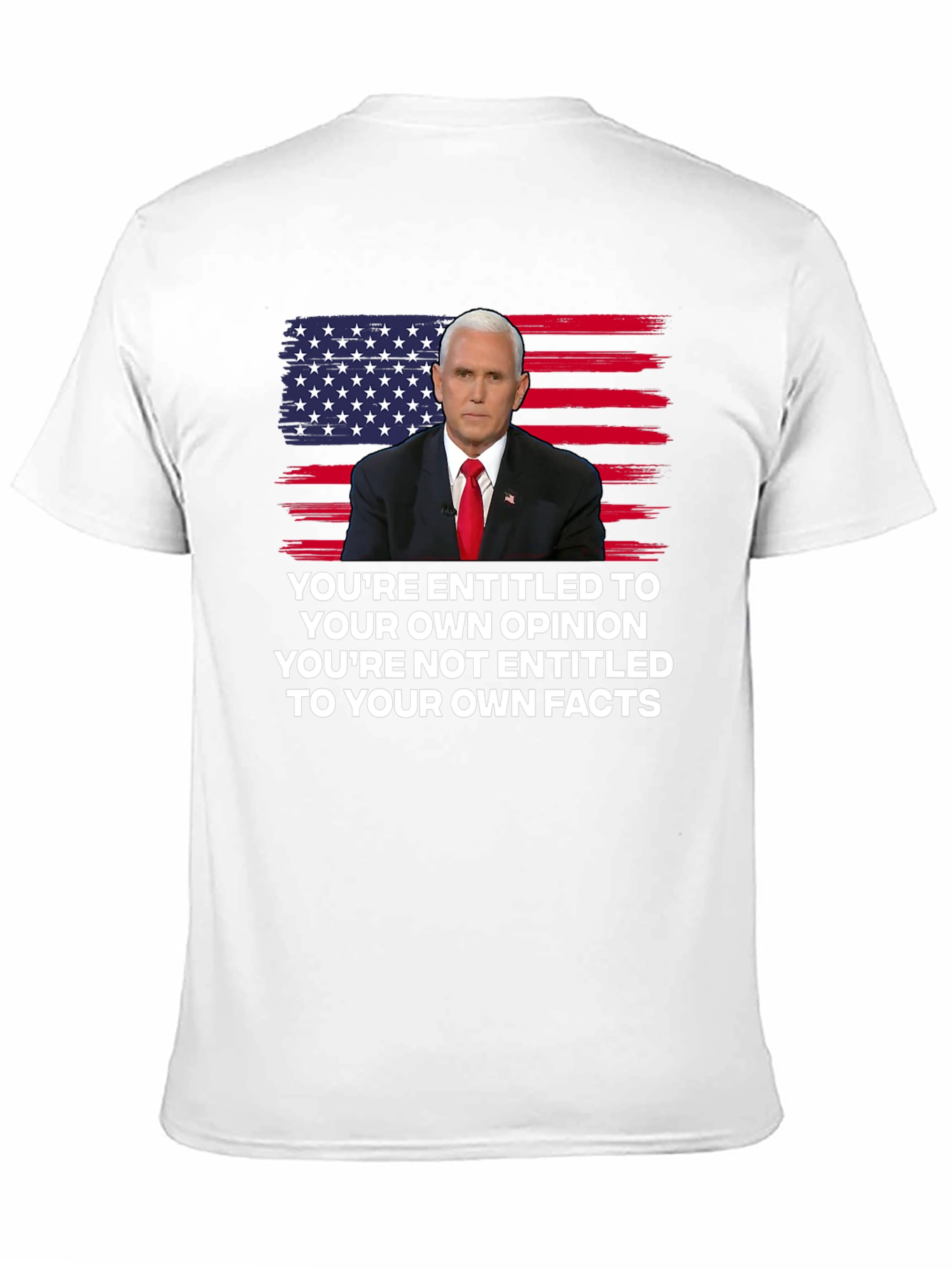 Camiseta con Diseño Pence y Bandera Americana