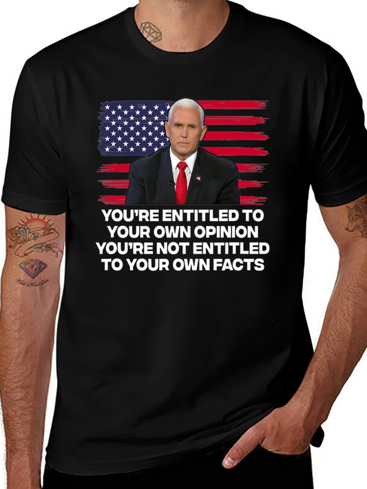 Camiseta con Diseño Pence y Bandera Americana