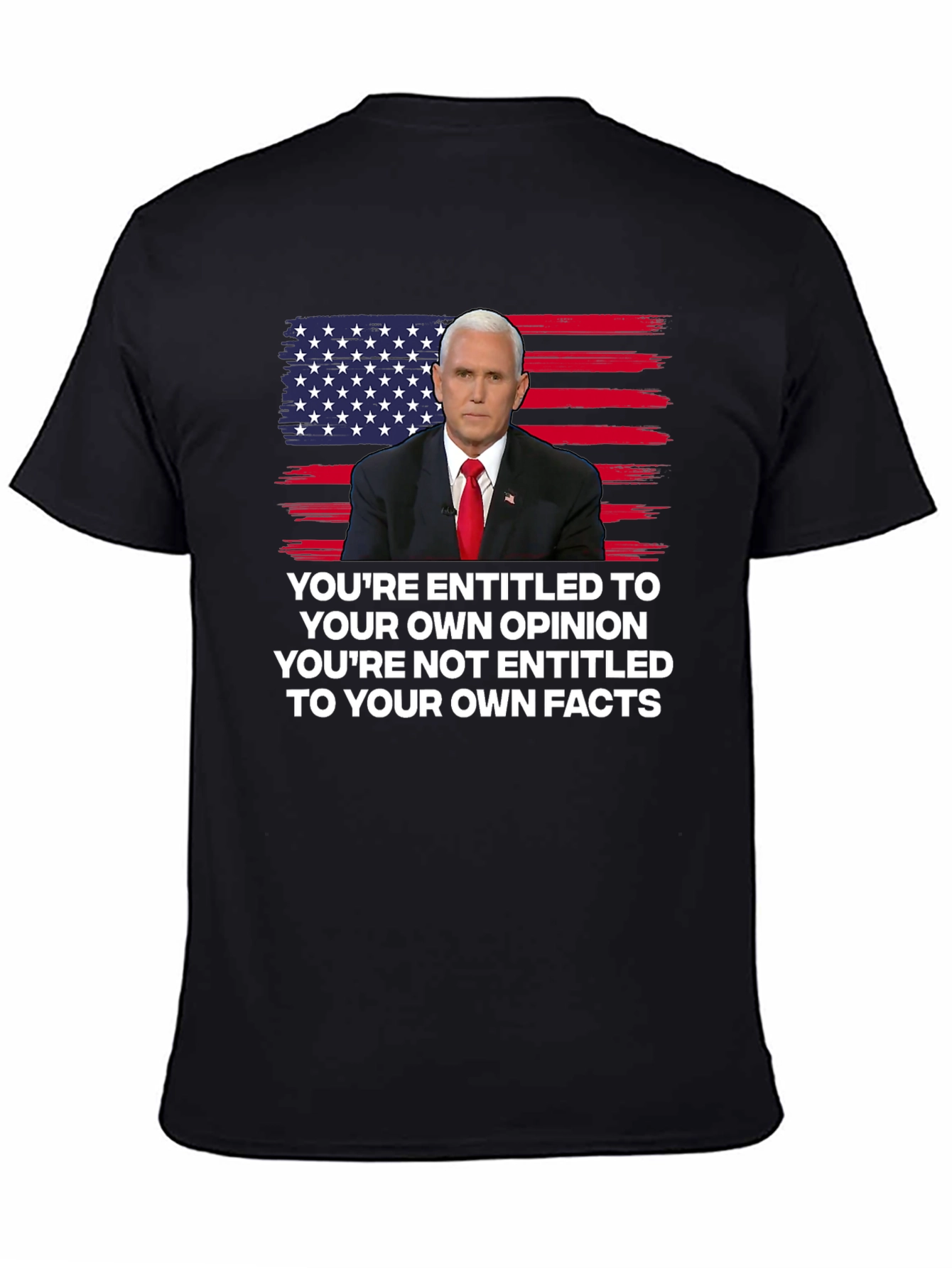 Camiseta con Diseño Pence y Bandera Americana