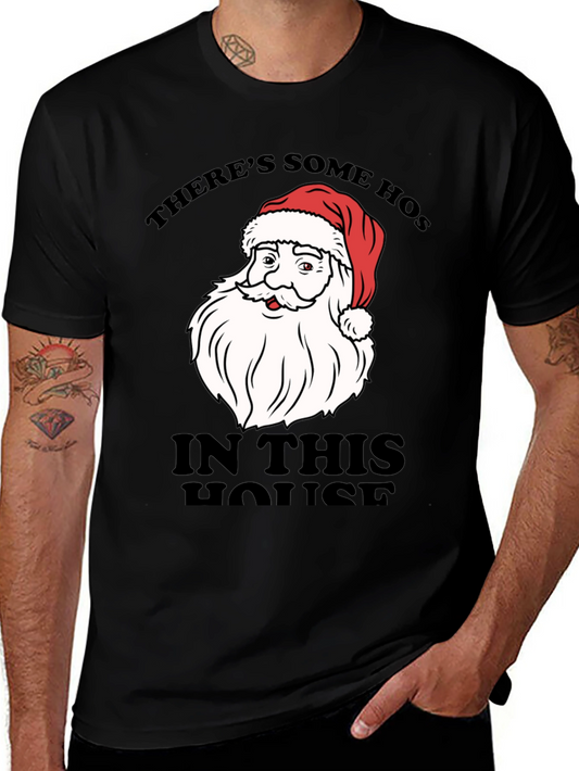 Camiseta Hombre Santa Claus Theres Some Hoes In This House