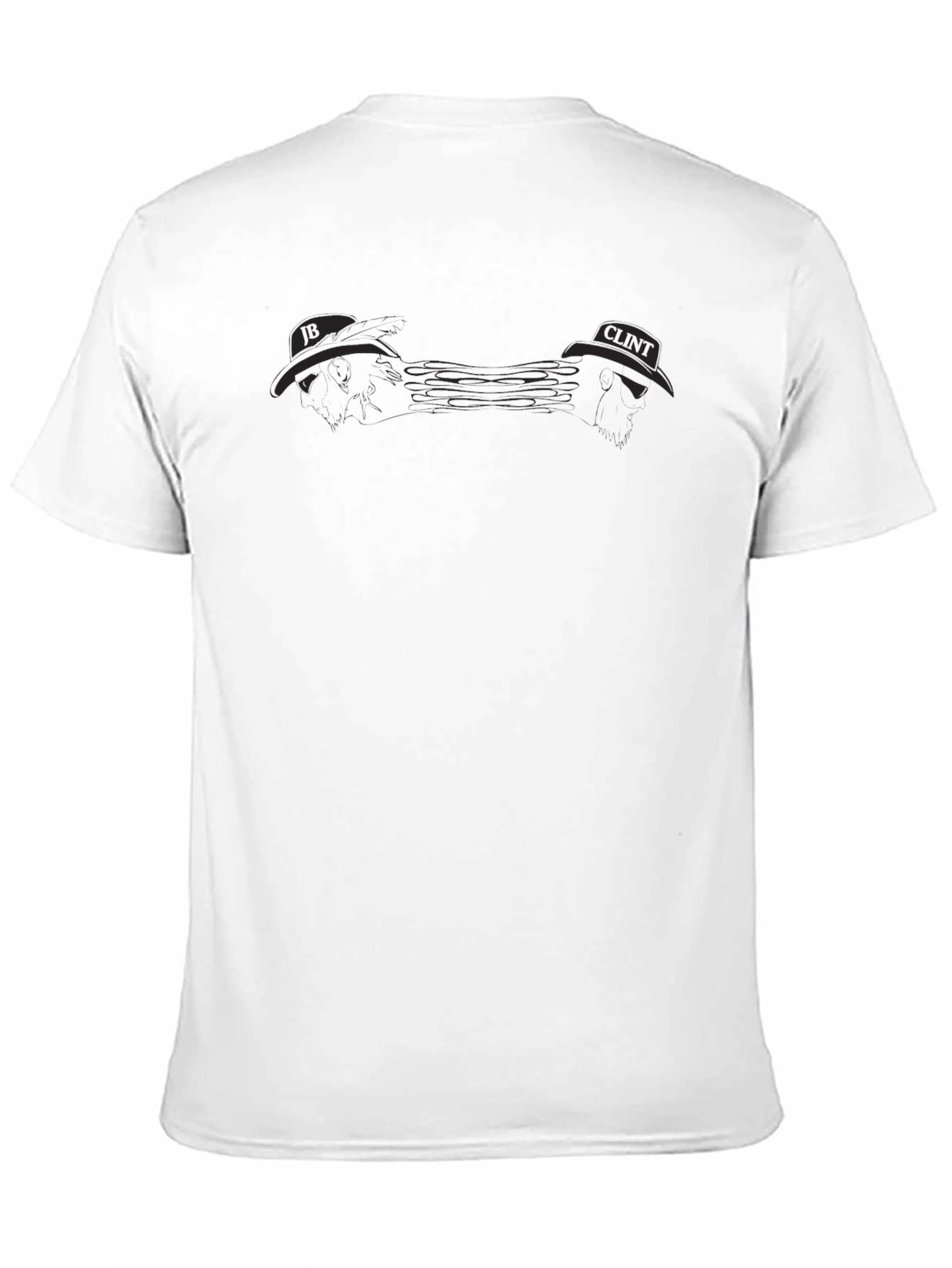 Camiseta Negra Estampada con Diseño Sutil