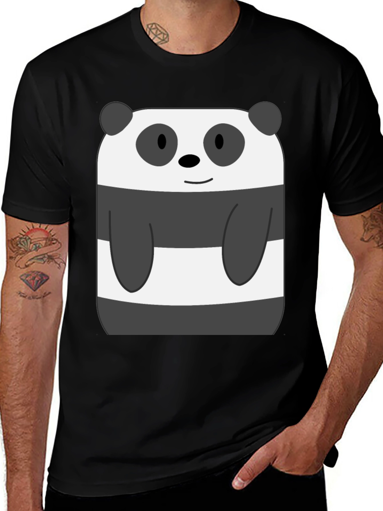 Camiseta Oso Panda We Bare Bears Hombre