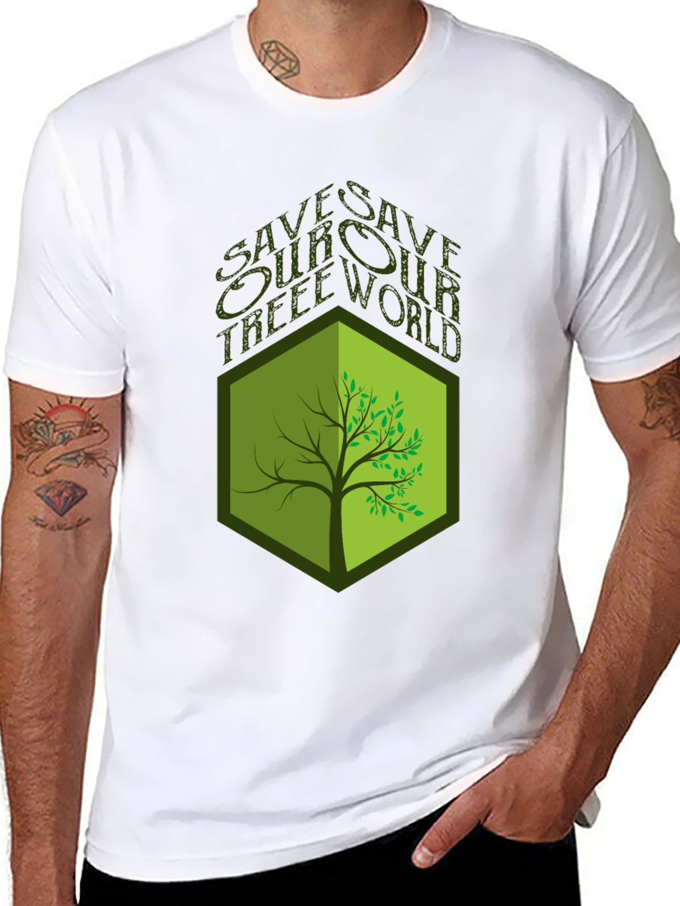 Camiseta Negra Ecológica: Salva Nuestros Árboles