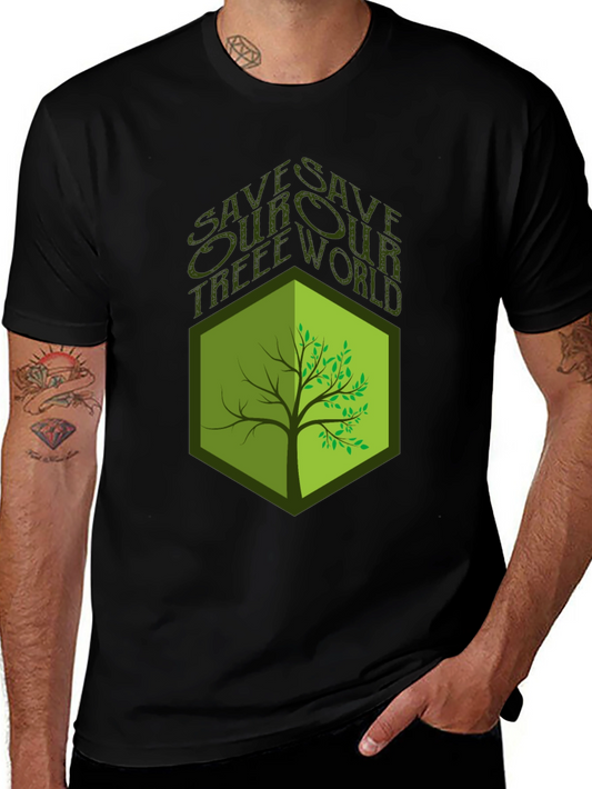 Camiseta Negra Ecológica: Salva Nuestros Árboles