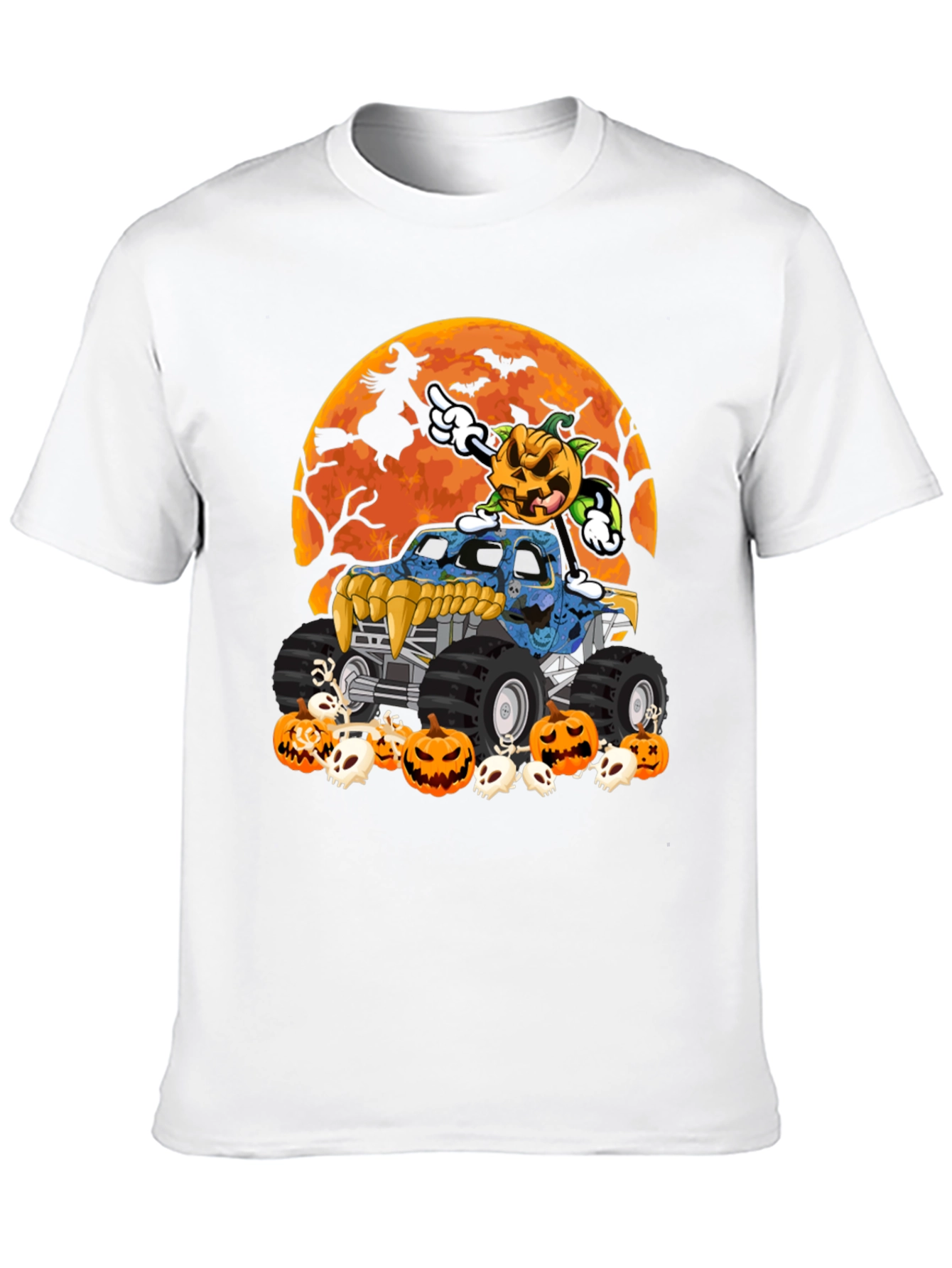 Camiseta Halloween Camión Monstruo Calabaza