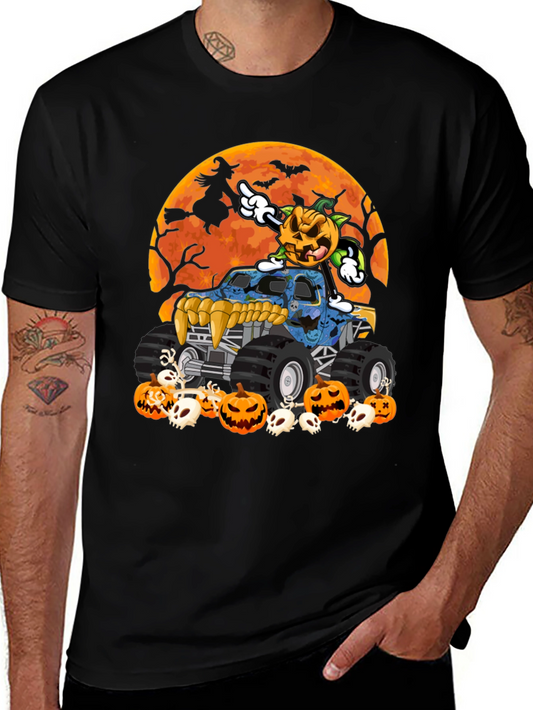 Camiseta Halloween Camión Monstruo Calabaza