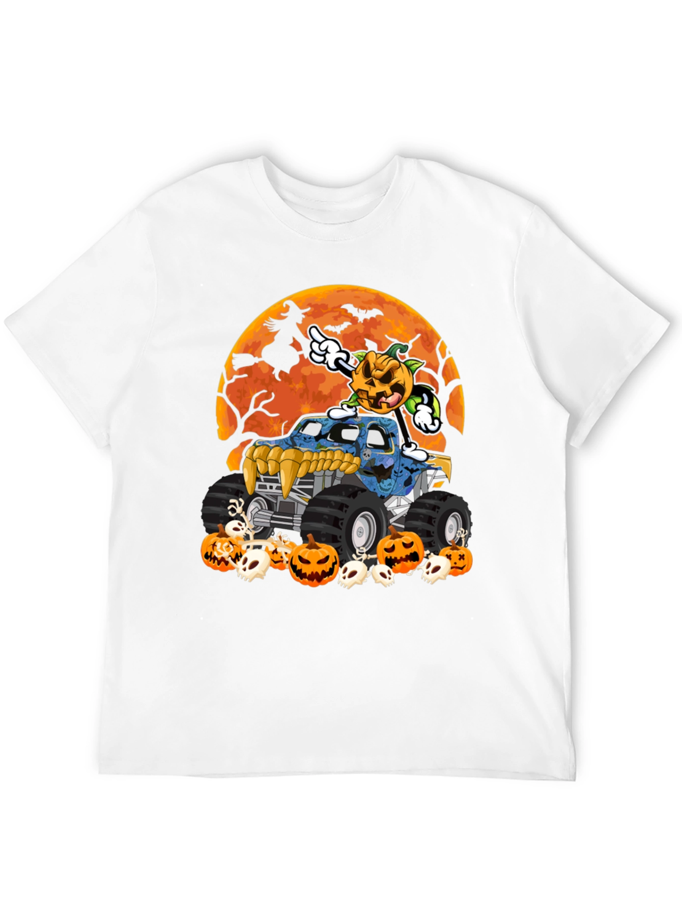 Camiseta Halloween Camión Monstruo Calabaza