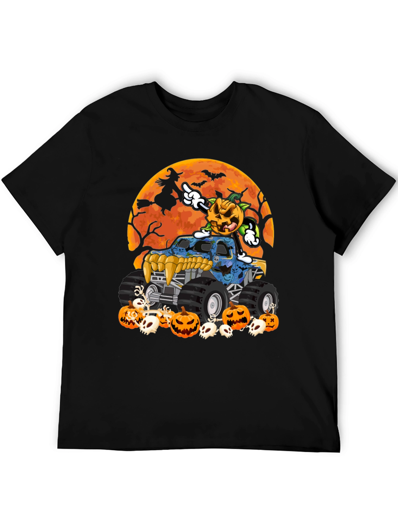 Camiseta Halloween Camión Monstruo Calabaza