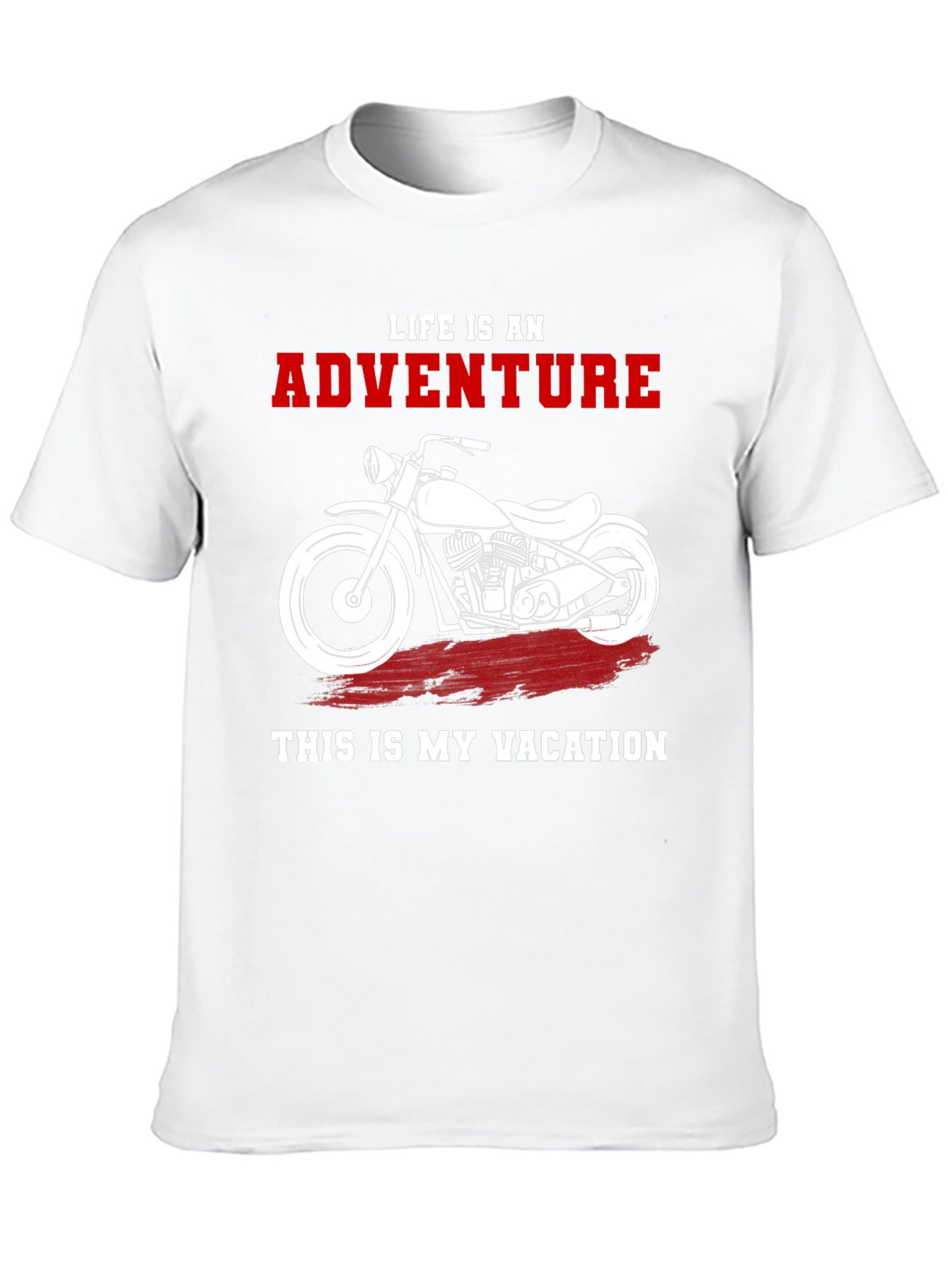 Camiseta Negra Aventura y Vacaciones Motocicleta