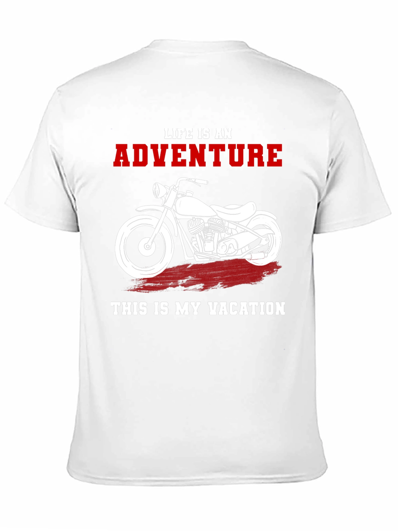 Camiseta Negra Aventura y Vacaciones Motocicleta