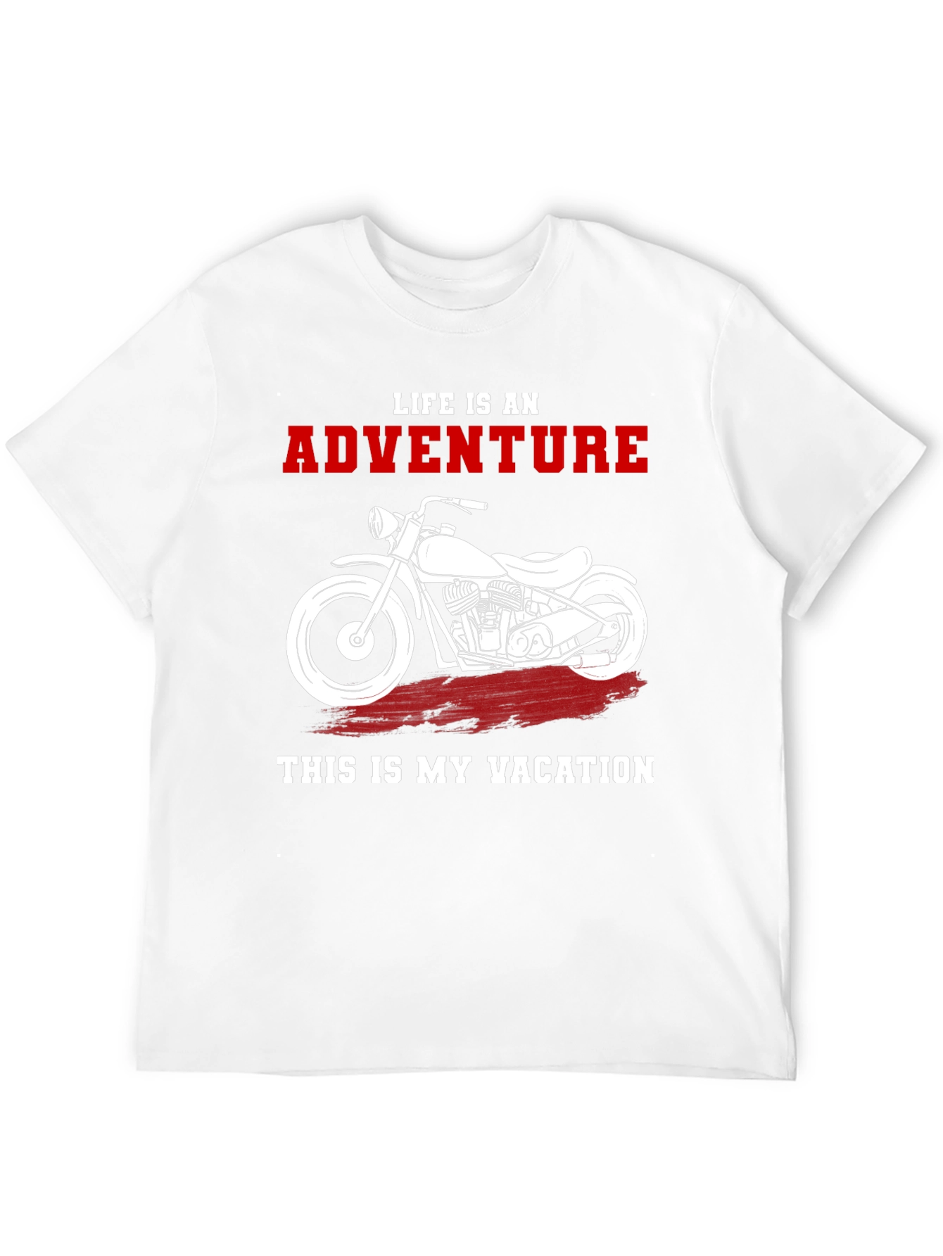 Camiseta Negra Aventura y Vacaciones Motocicleta