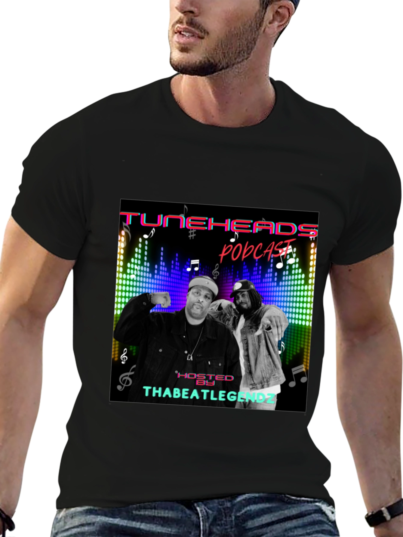 Camiseta Negra TuneHeads Podcast