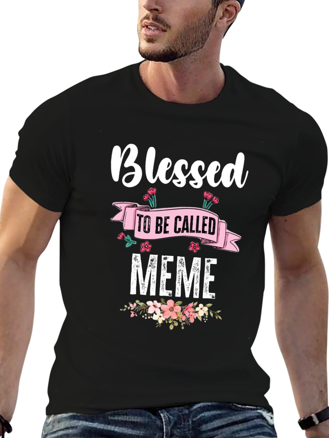 Camiseta Negra Blessed to be Called Meme