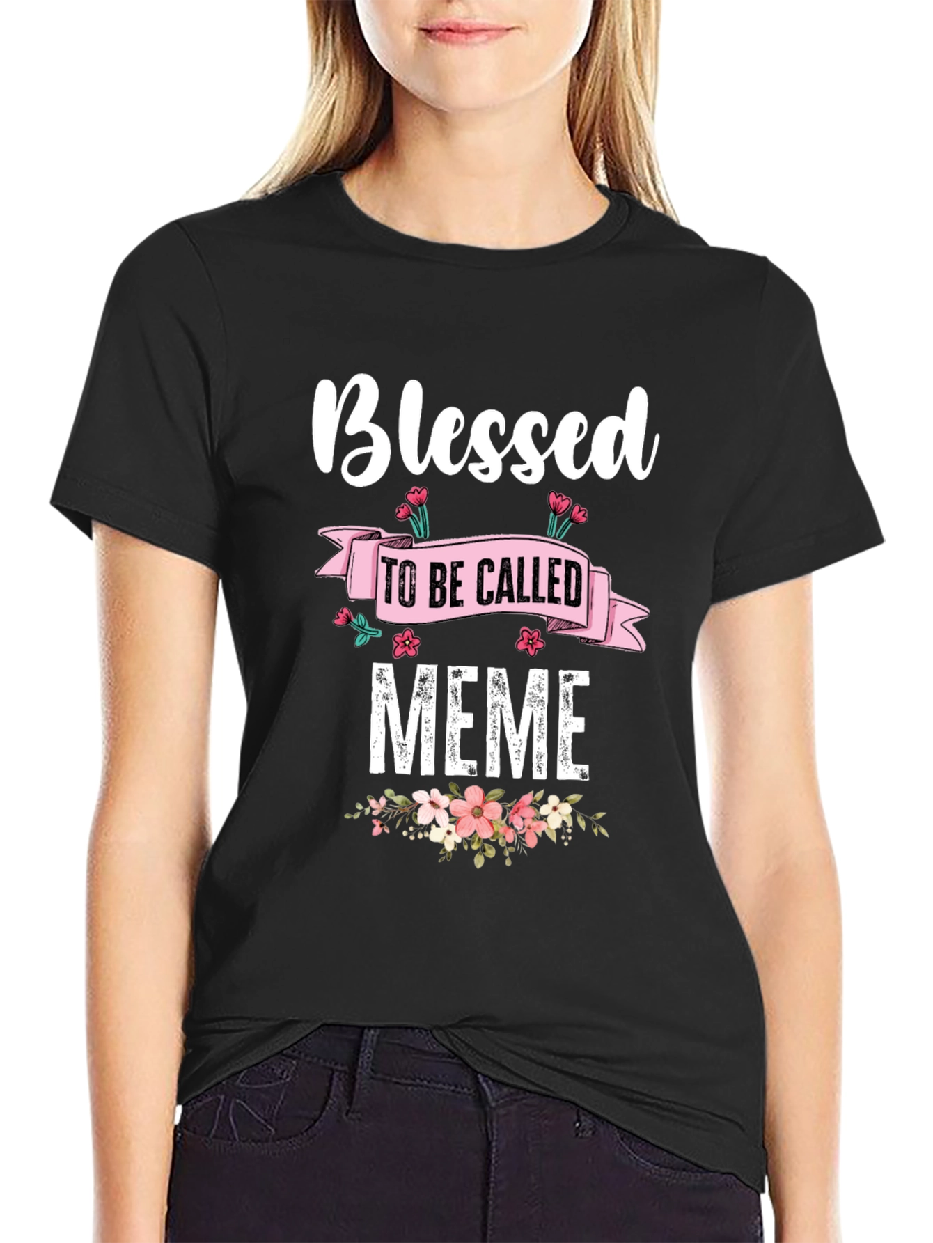 Camiseta Negra Blessed to be Called Meme