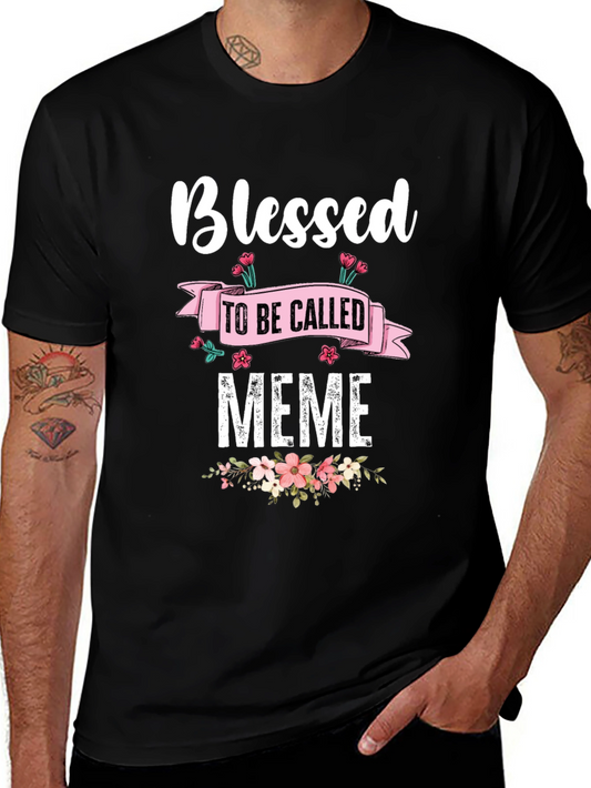 Camiseta Negra Blessed to be Called Meme