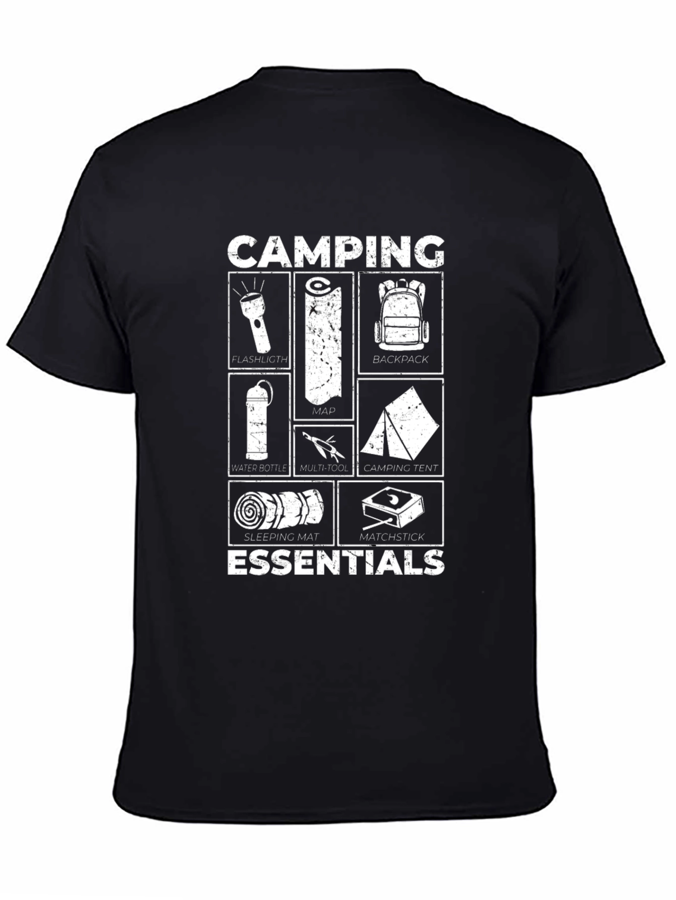 Camiseta Negra Camping Essentials
