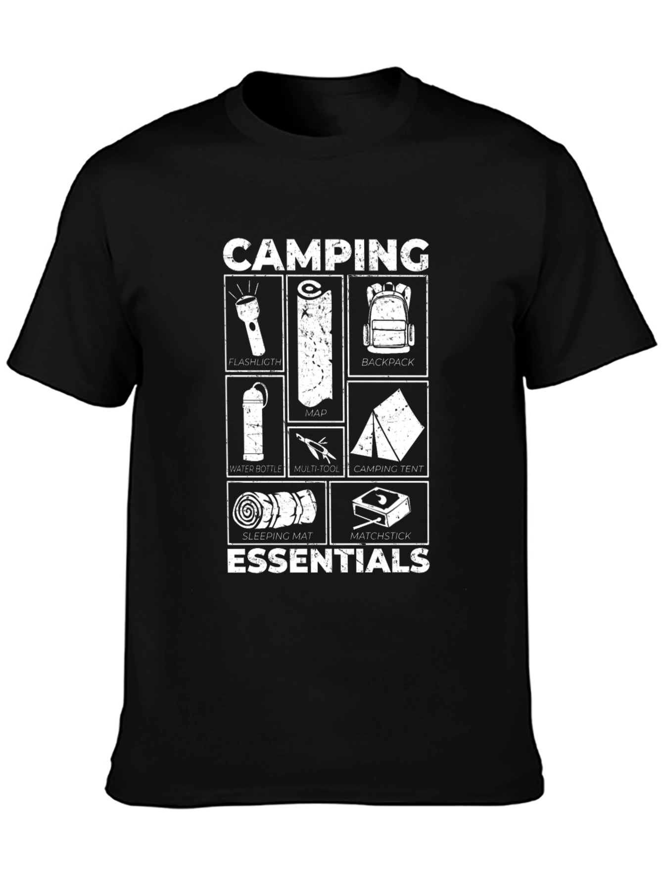 Camiseta Negra Camping Essentials