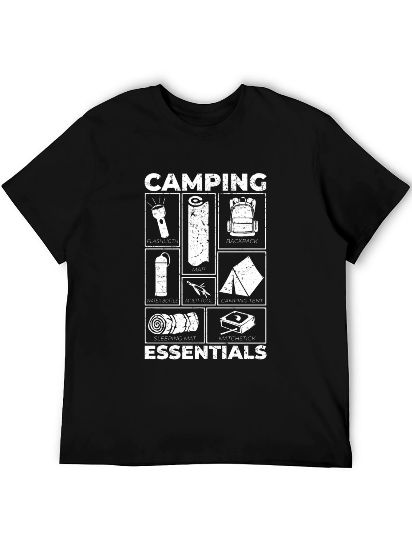 Camiseta Negra Camping Essentials