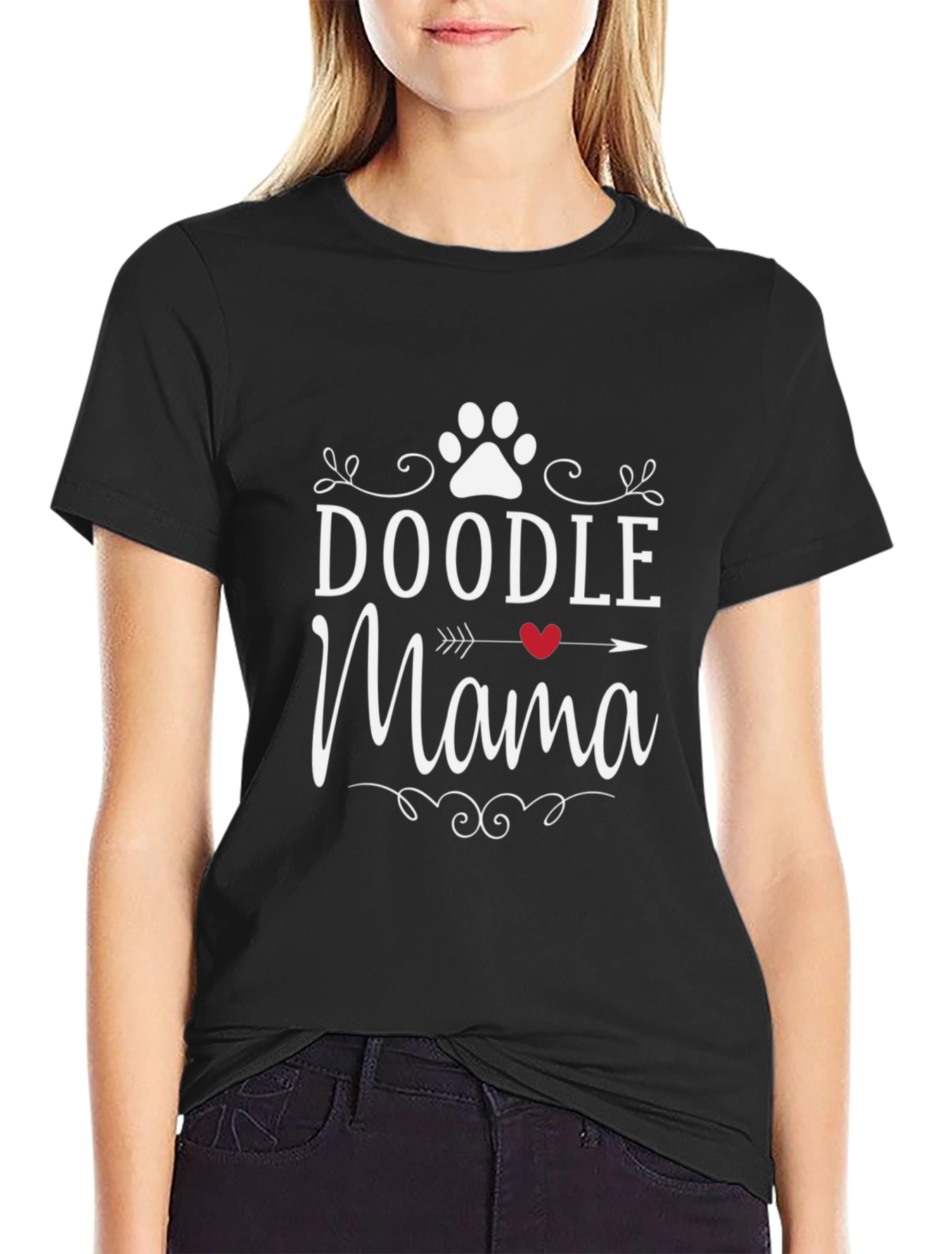 Camiseta Negra Doodle Mama