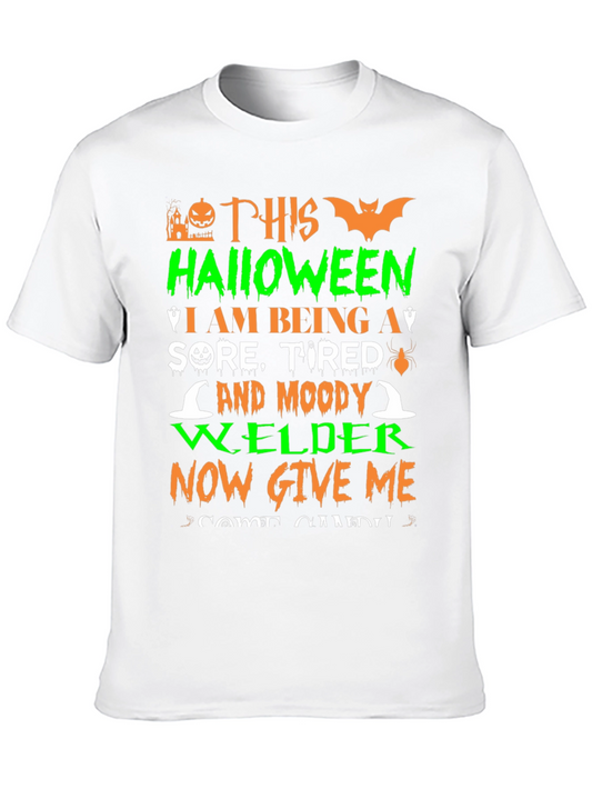 Camiseta Halloween para soldador gruñón