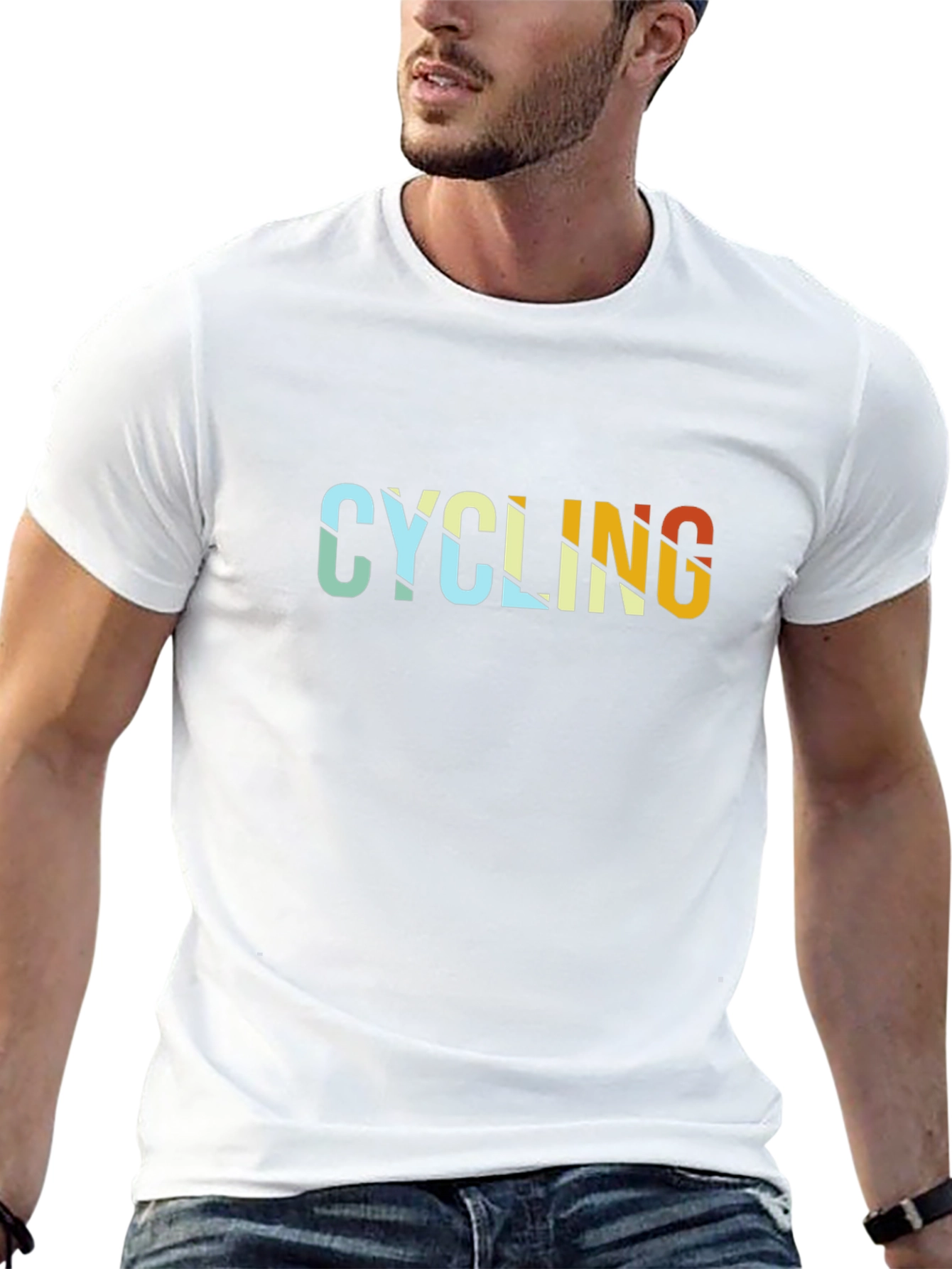 Camiseta Negra Ciclismo Diseño Retro